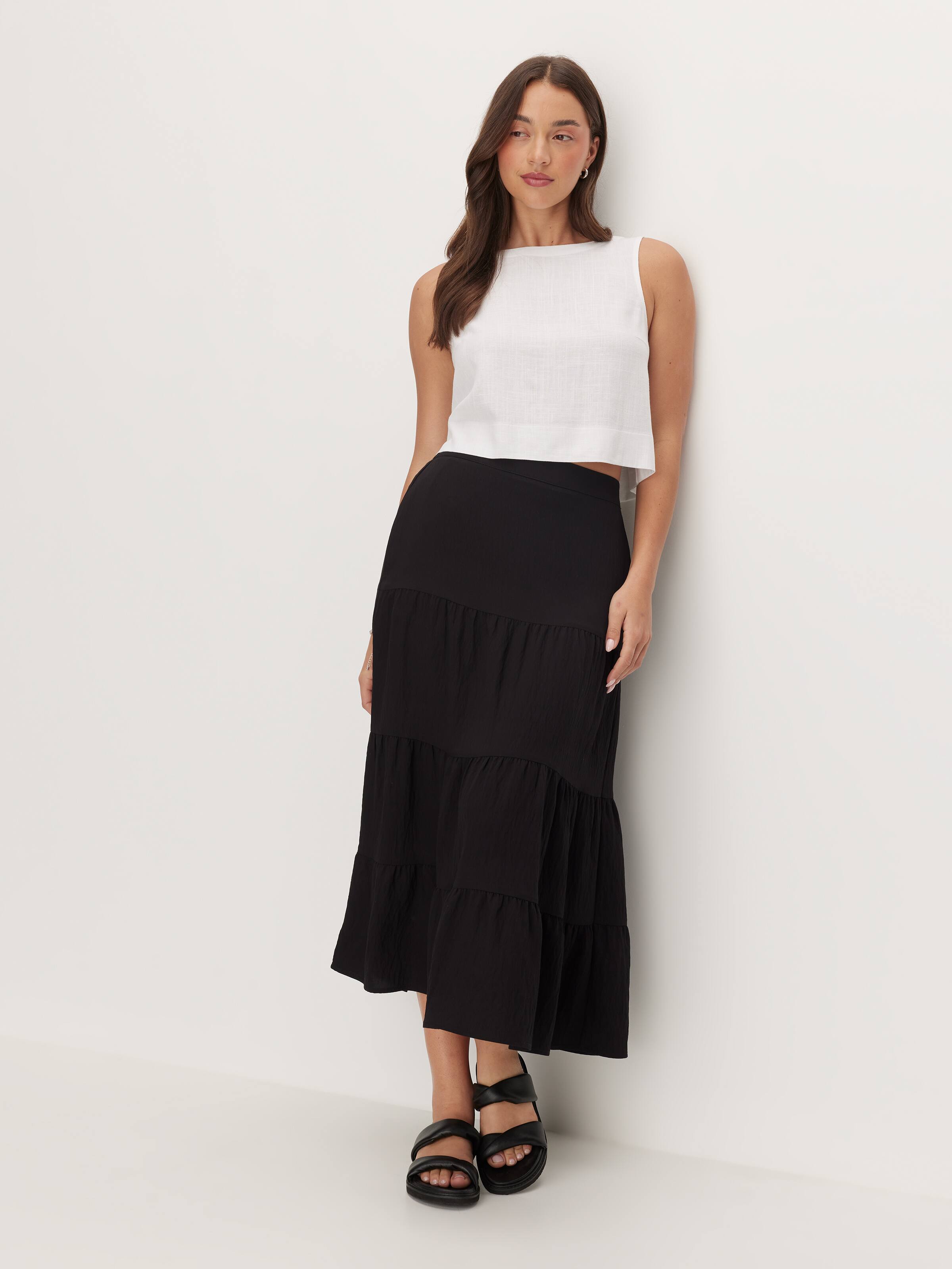 Harriet Textured Midi Skirt