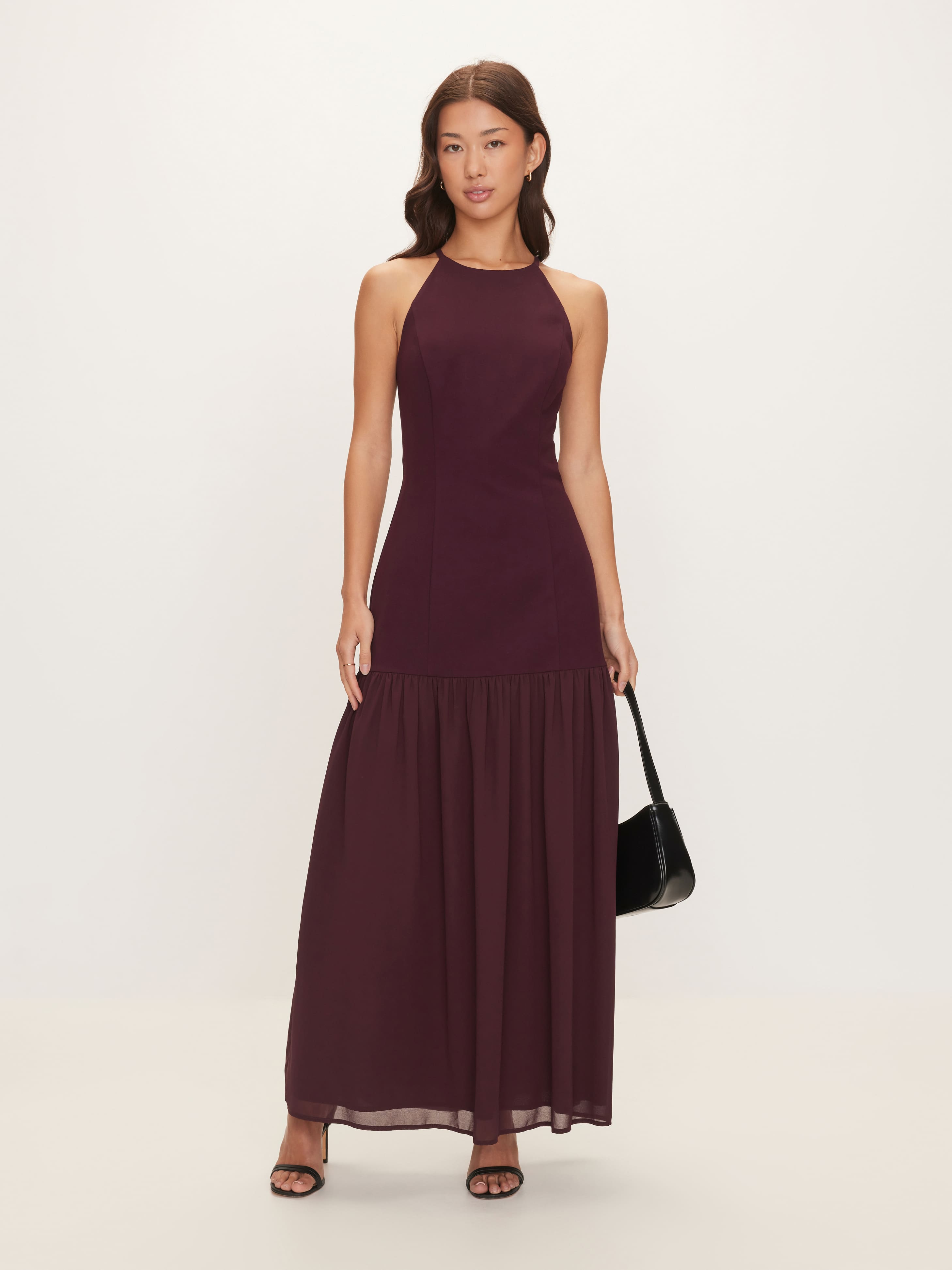 Noreen Knit Woven Midi Dress