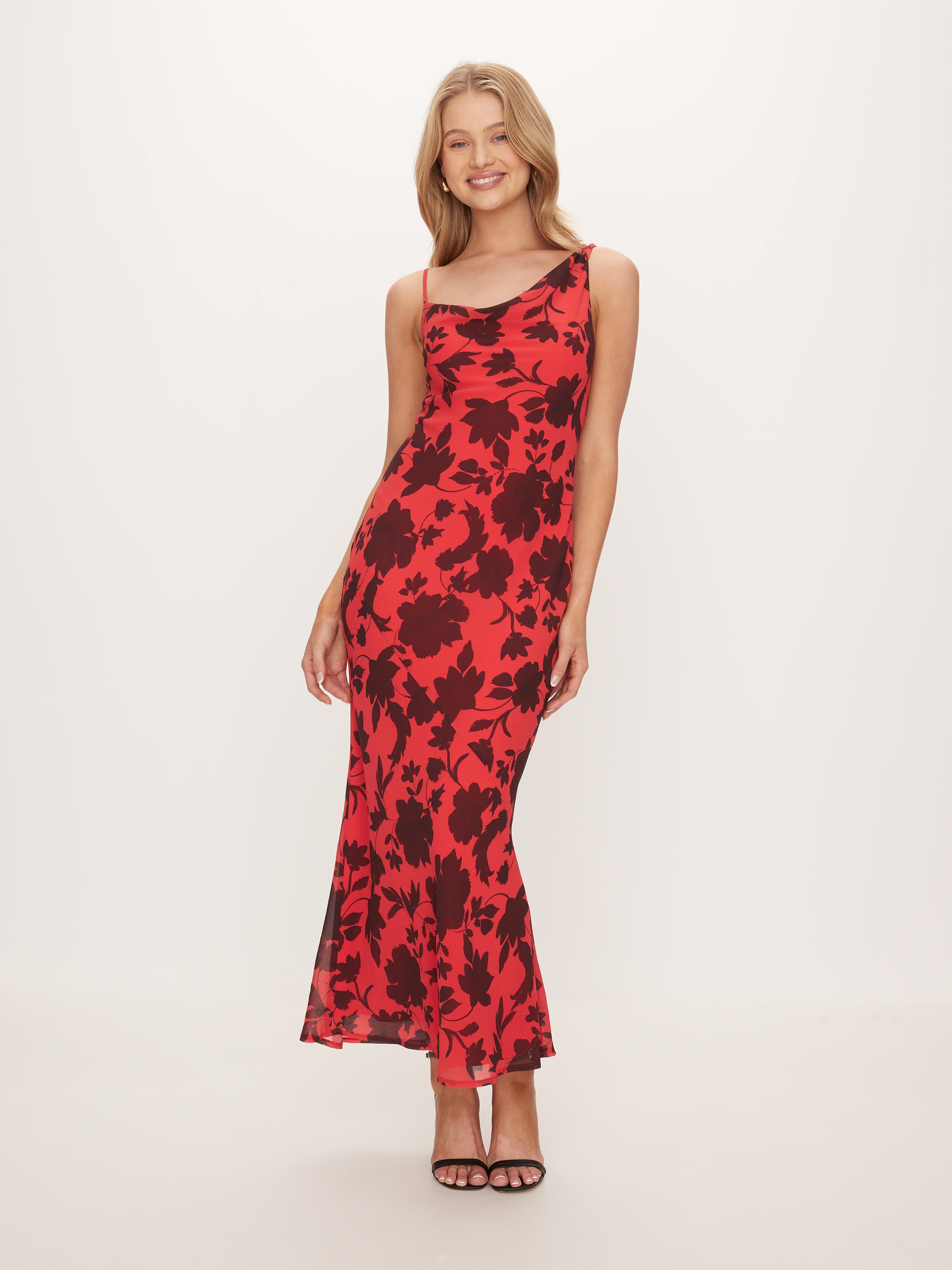 So Niah Asymmetric Neck Dress