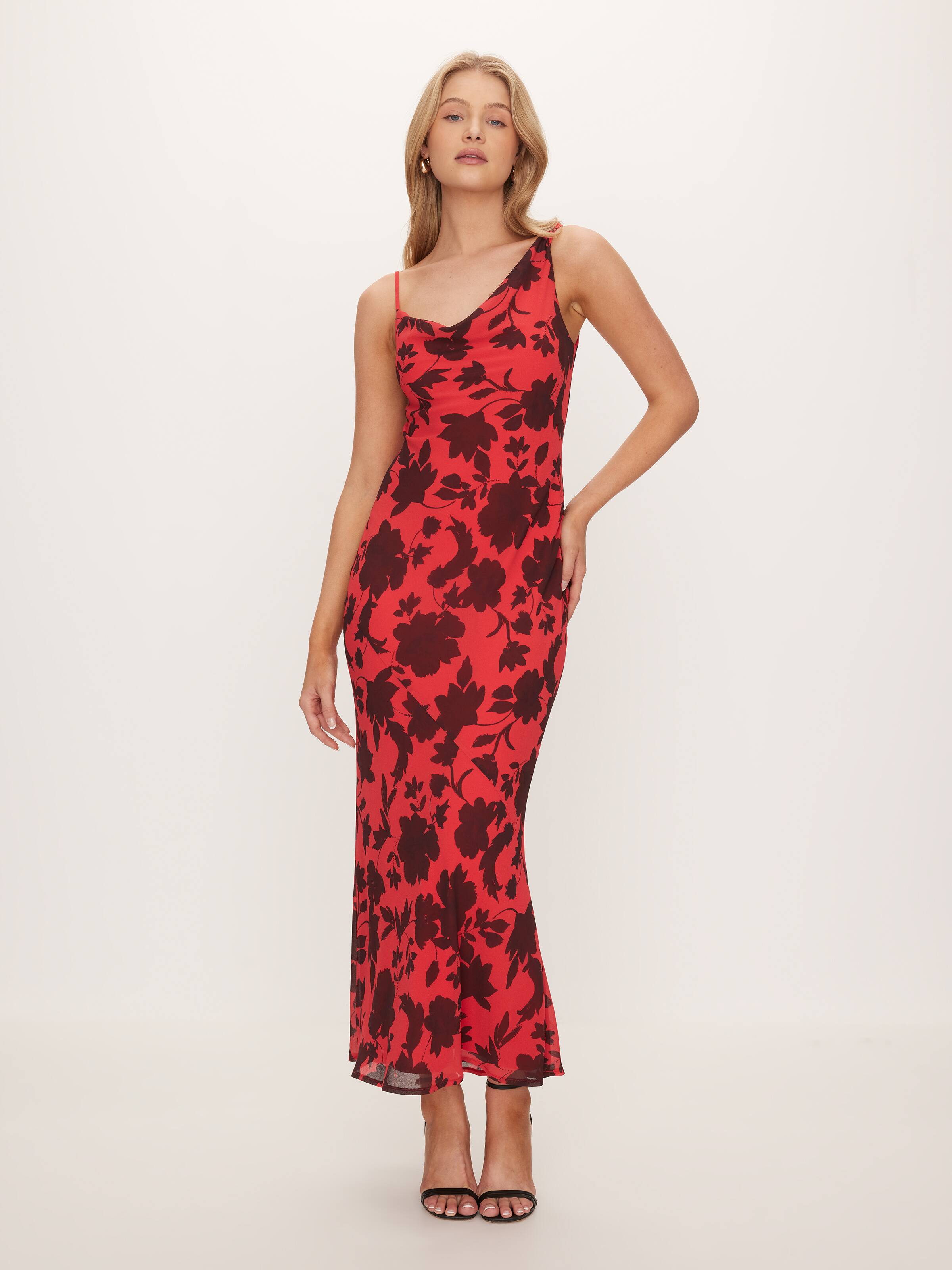 So Niah Asymmetric Neck Dress