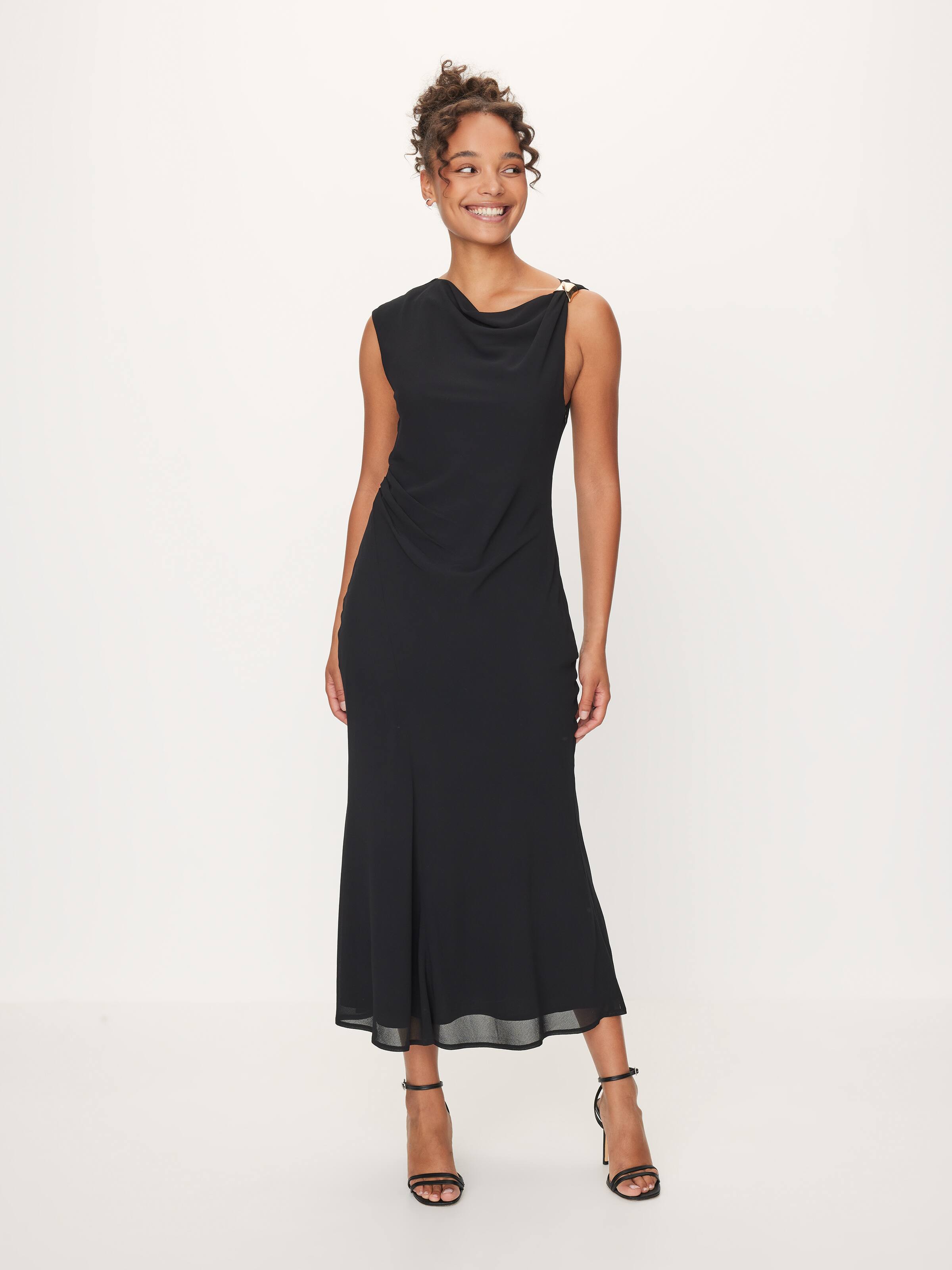 Amanda Gold Trim Midi Dress