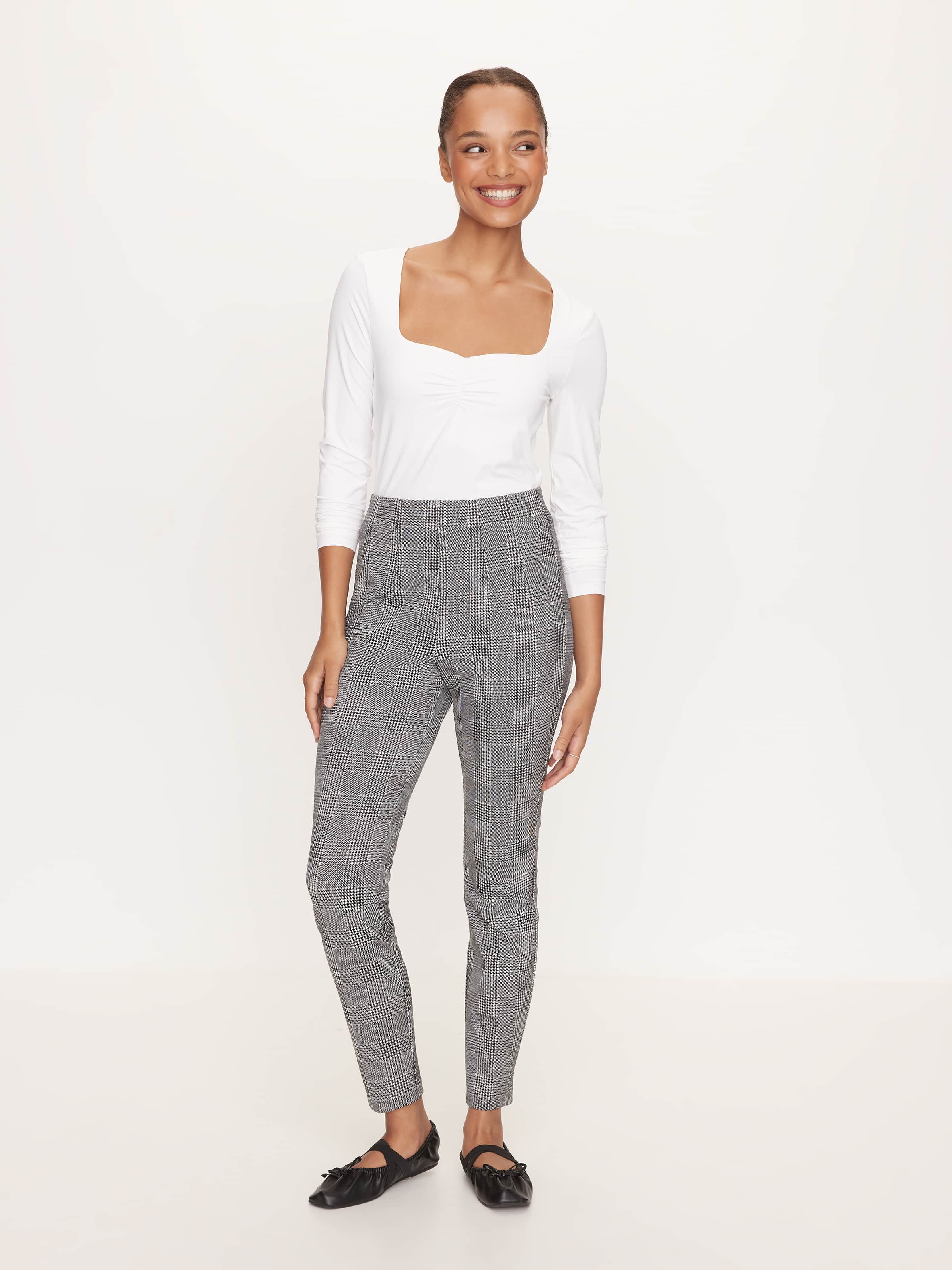 Double Dart Knit Leg Pant