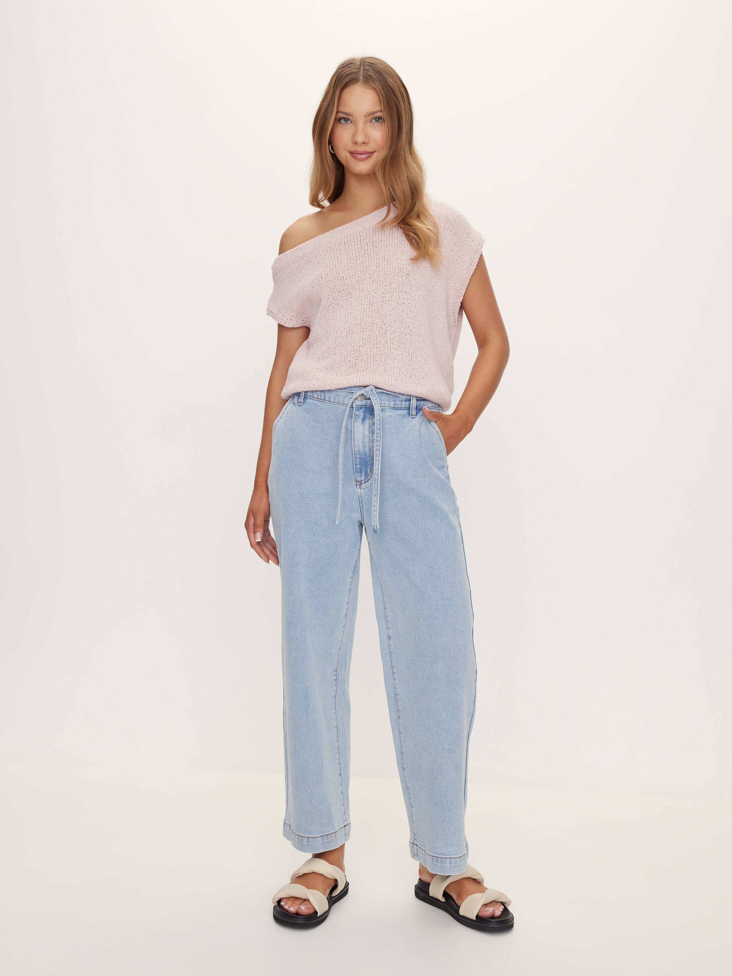 Bobbi Wide Leg Tie Crop Pant