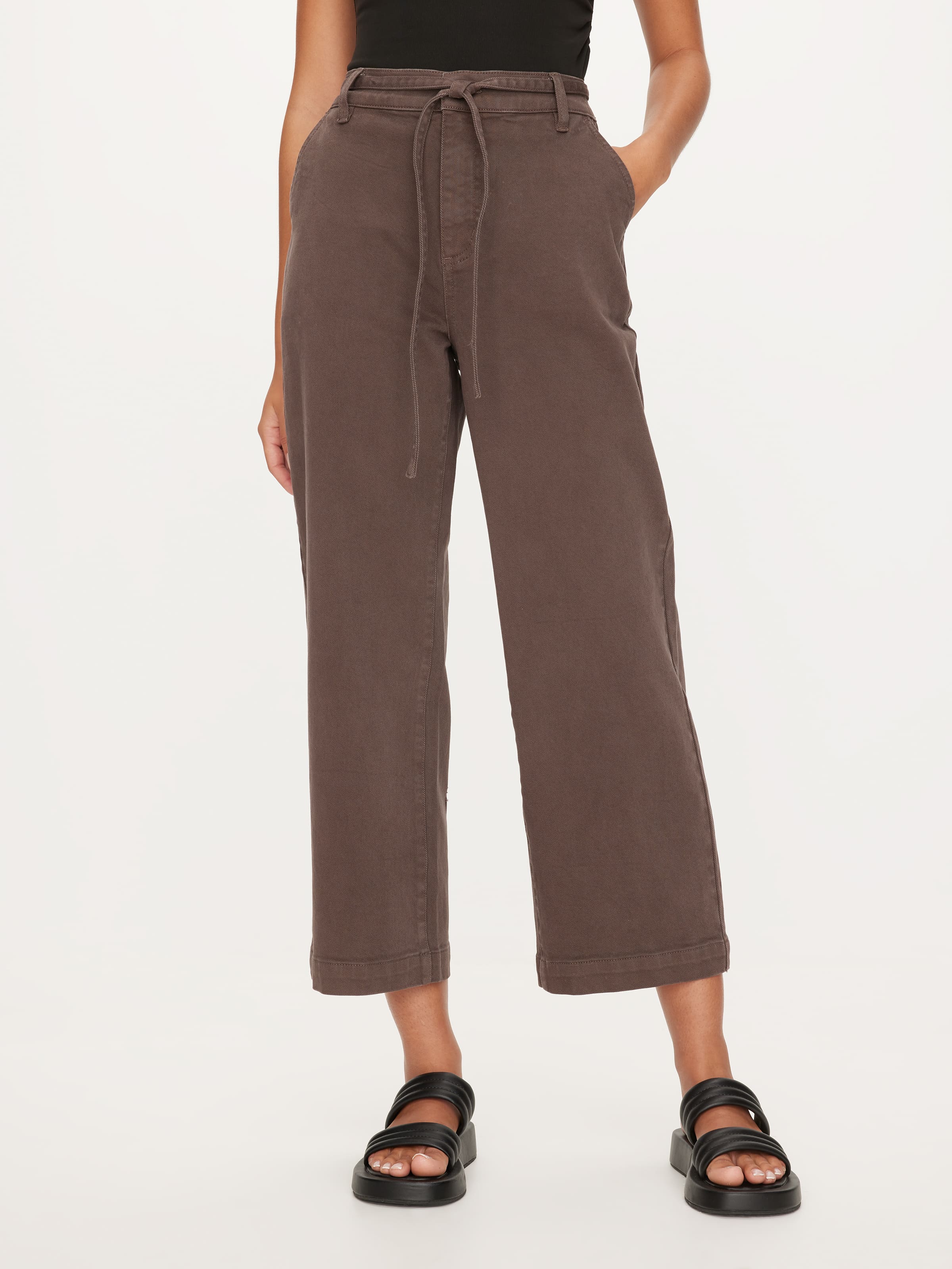 Bobbi Wide Leg Tie Crop Pant