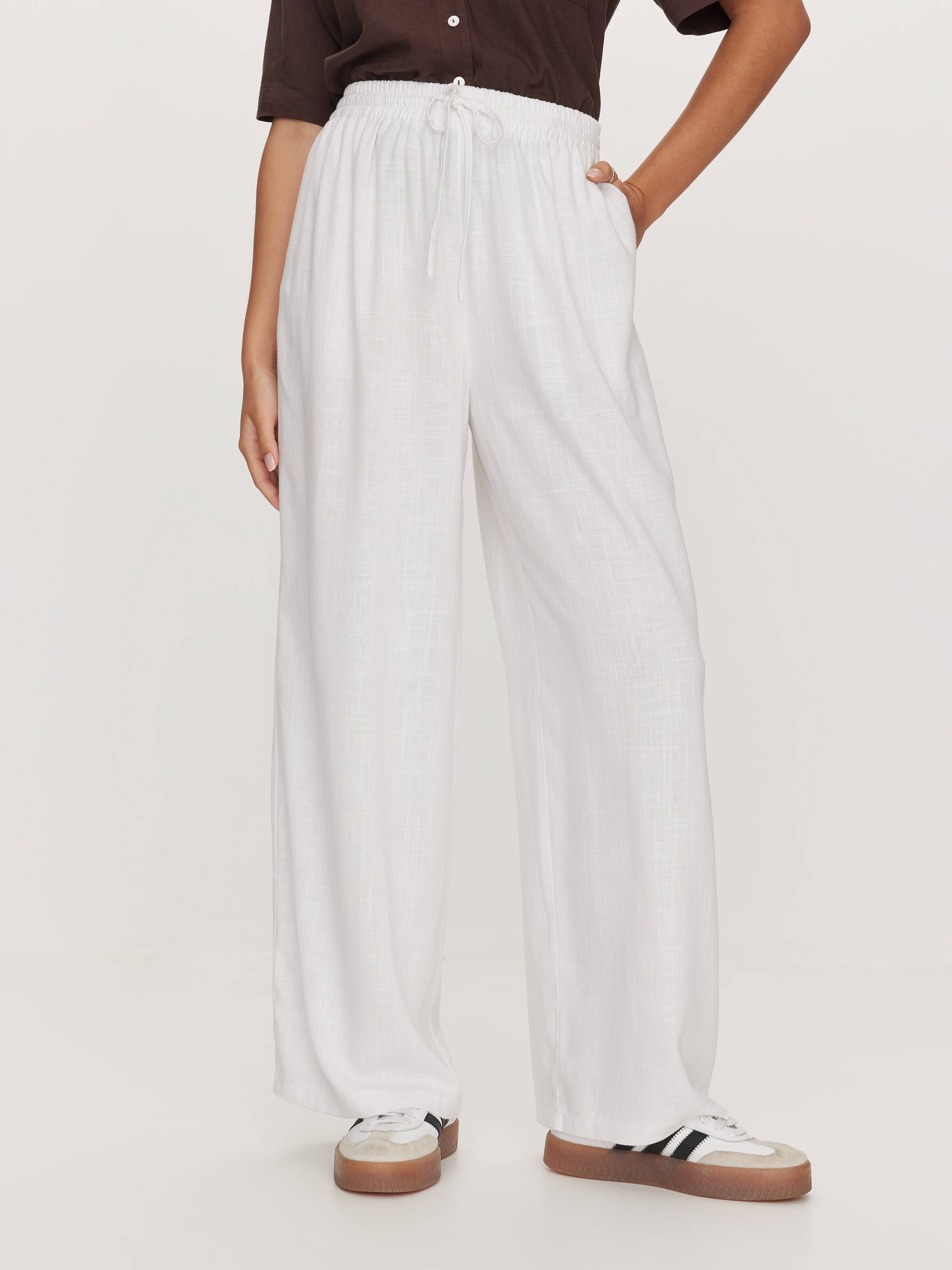 Piper Linen Blend Elastic Waist Pant