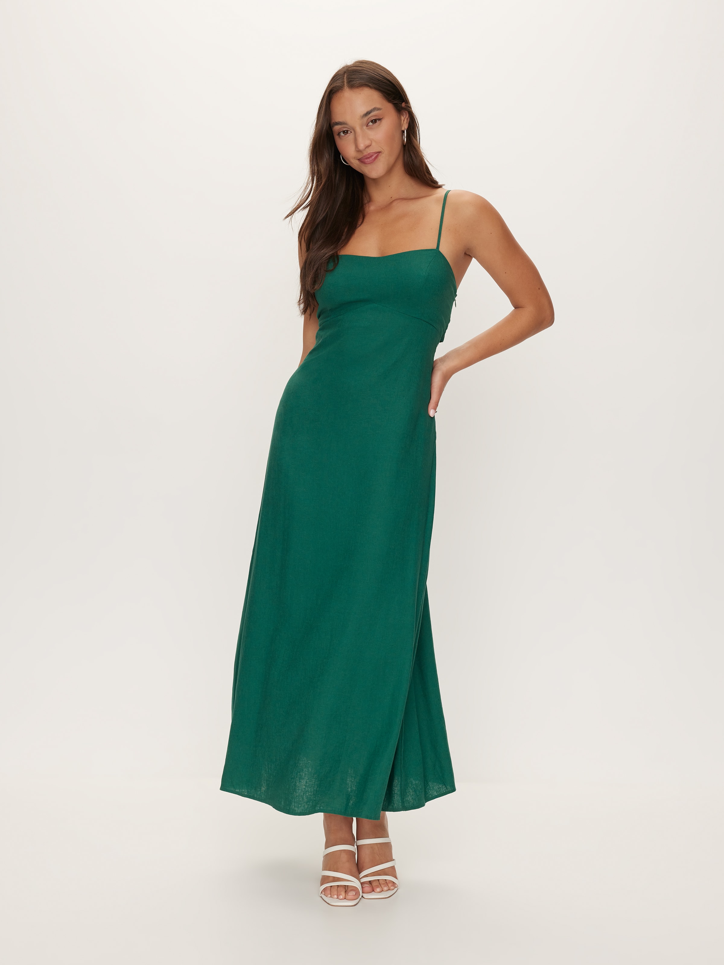 Beau Linen Blend Slip Dress