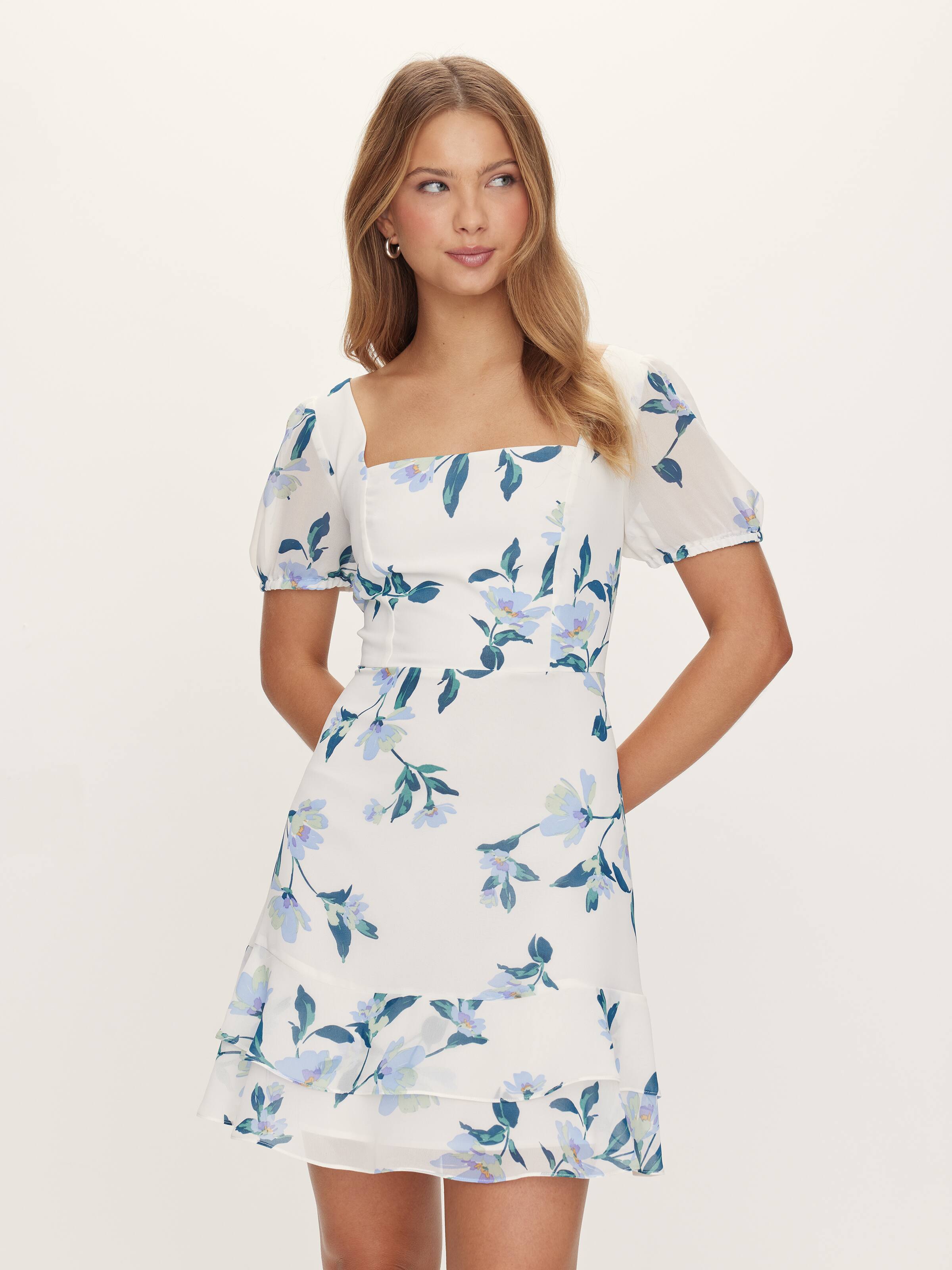 Lottie Puff Sleeve Mini Dress