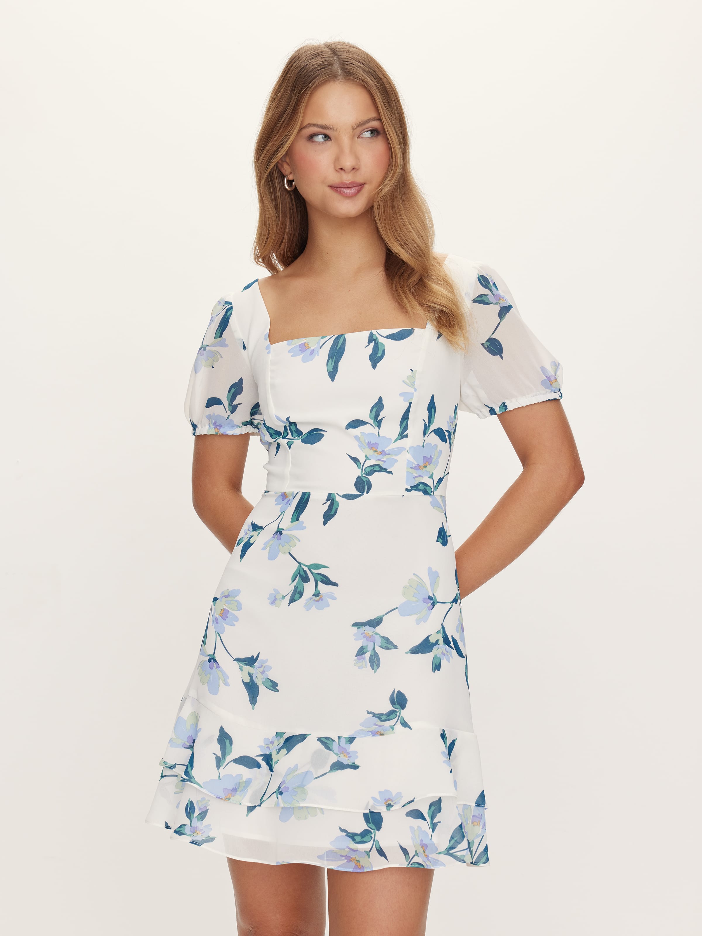 Lottie Puff Sleeve Mini Dress
