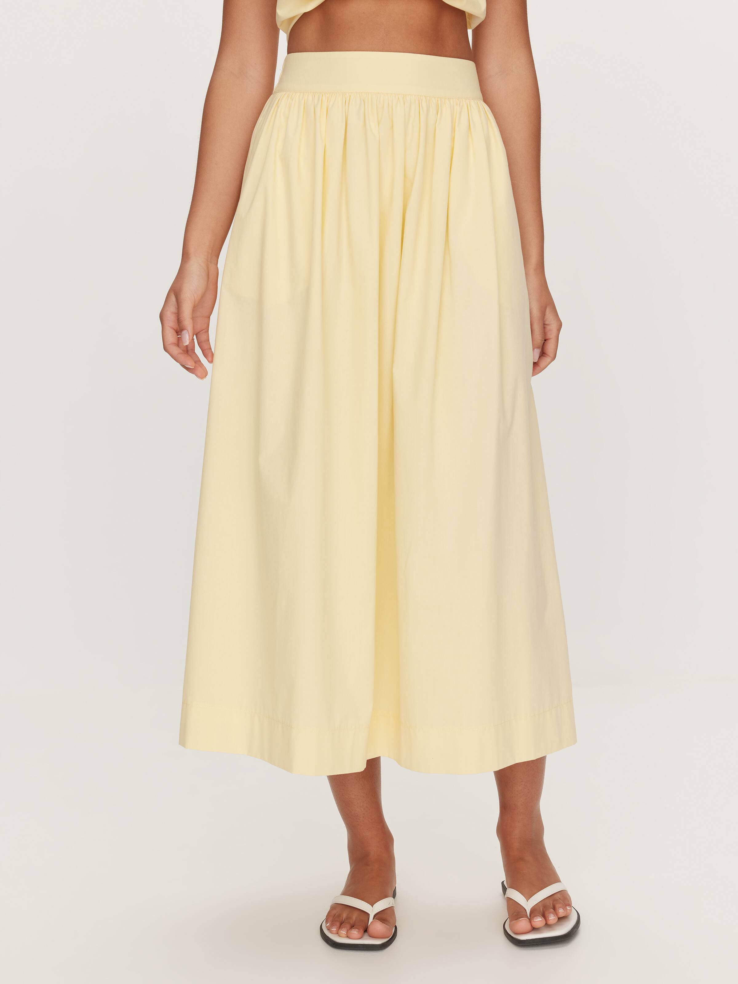 Blaise Poplin Midi Skirt