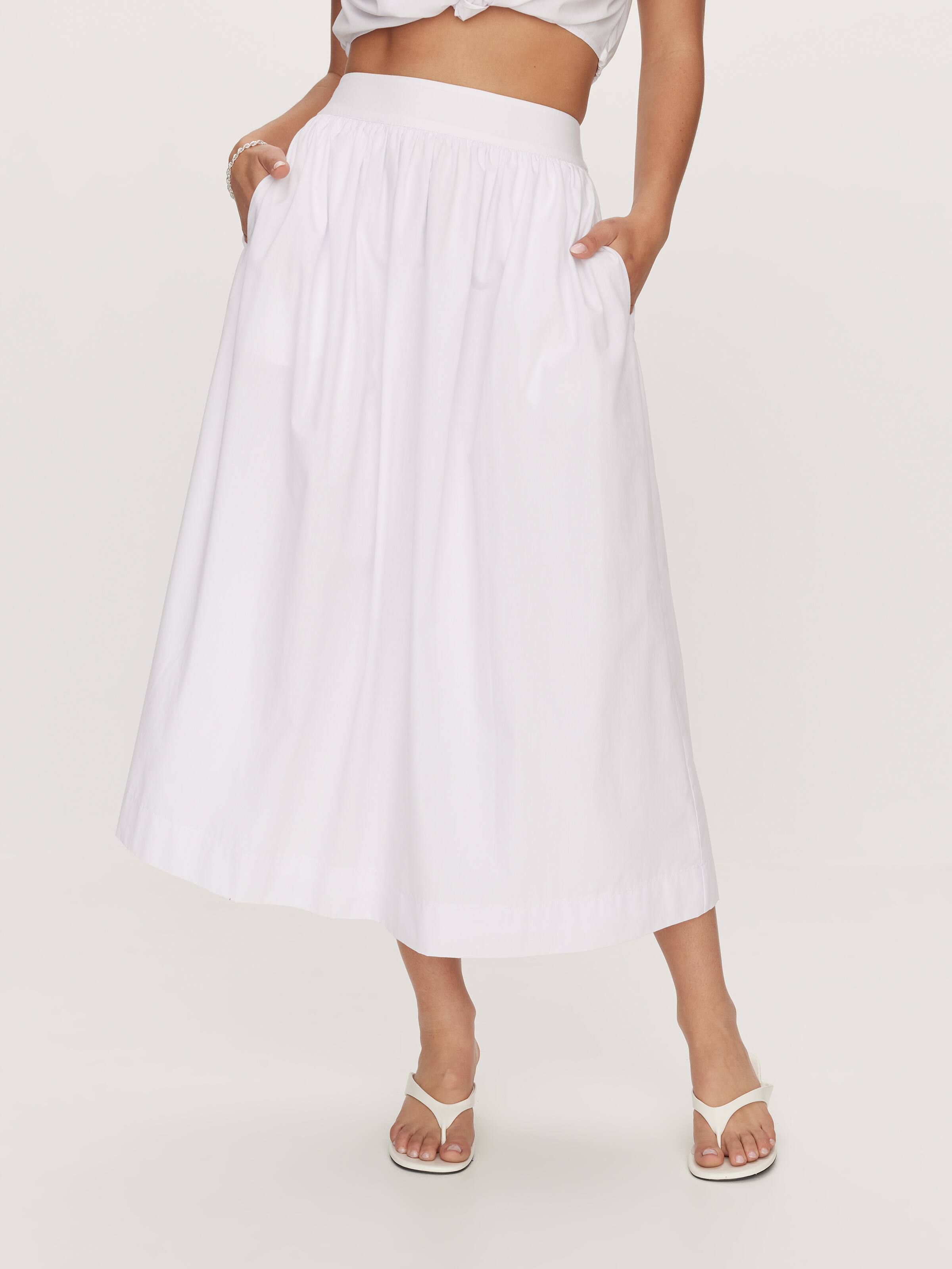 Blaise Poplin Midi Skirt