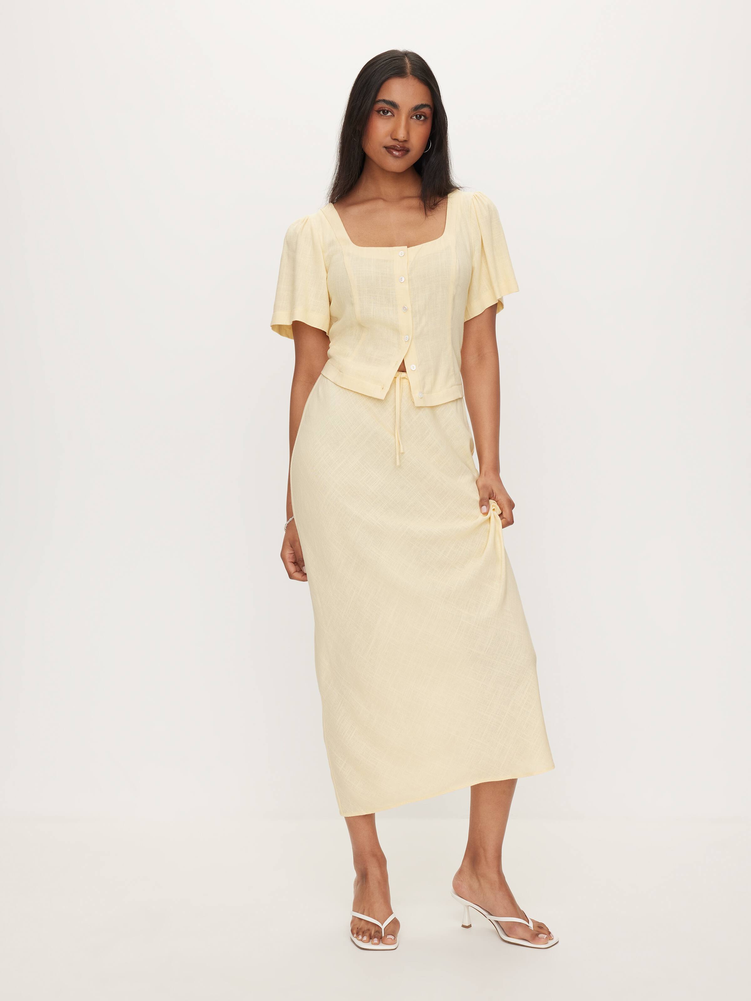 Gracie Tie Front Midi