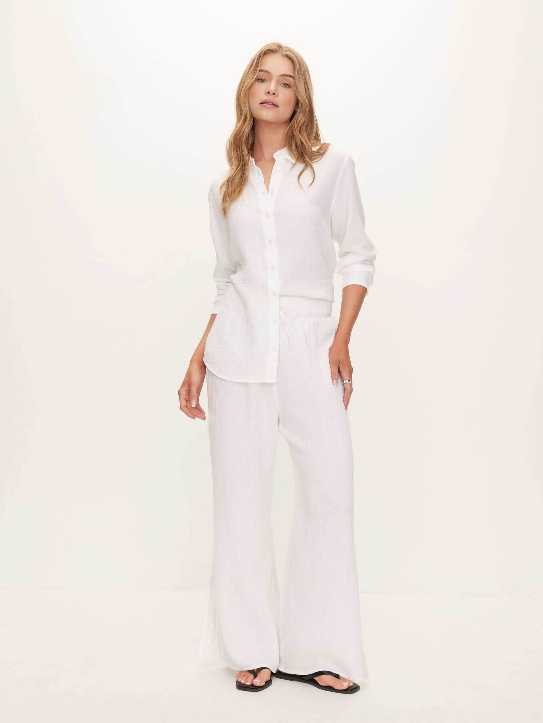 Mina Cotton Waffle Pant