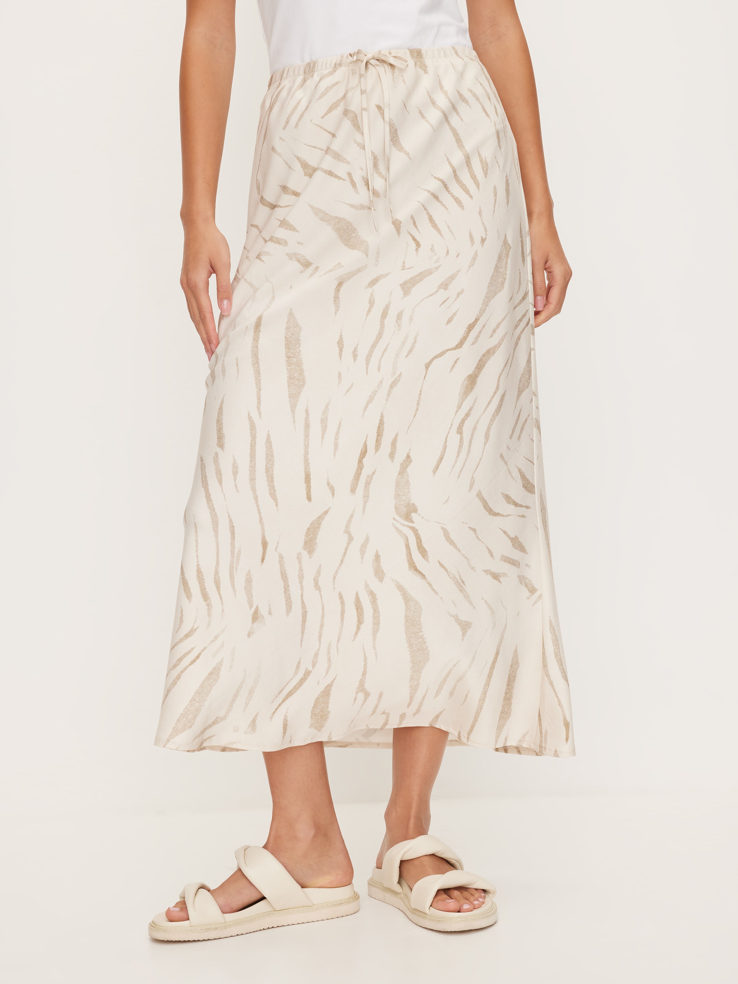 Lex Satin Slip Midi Skirt