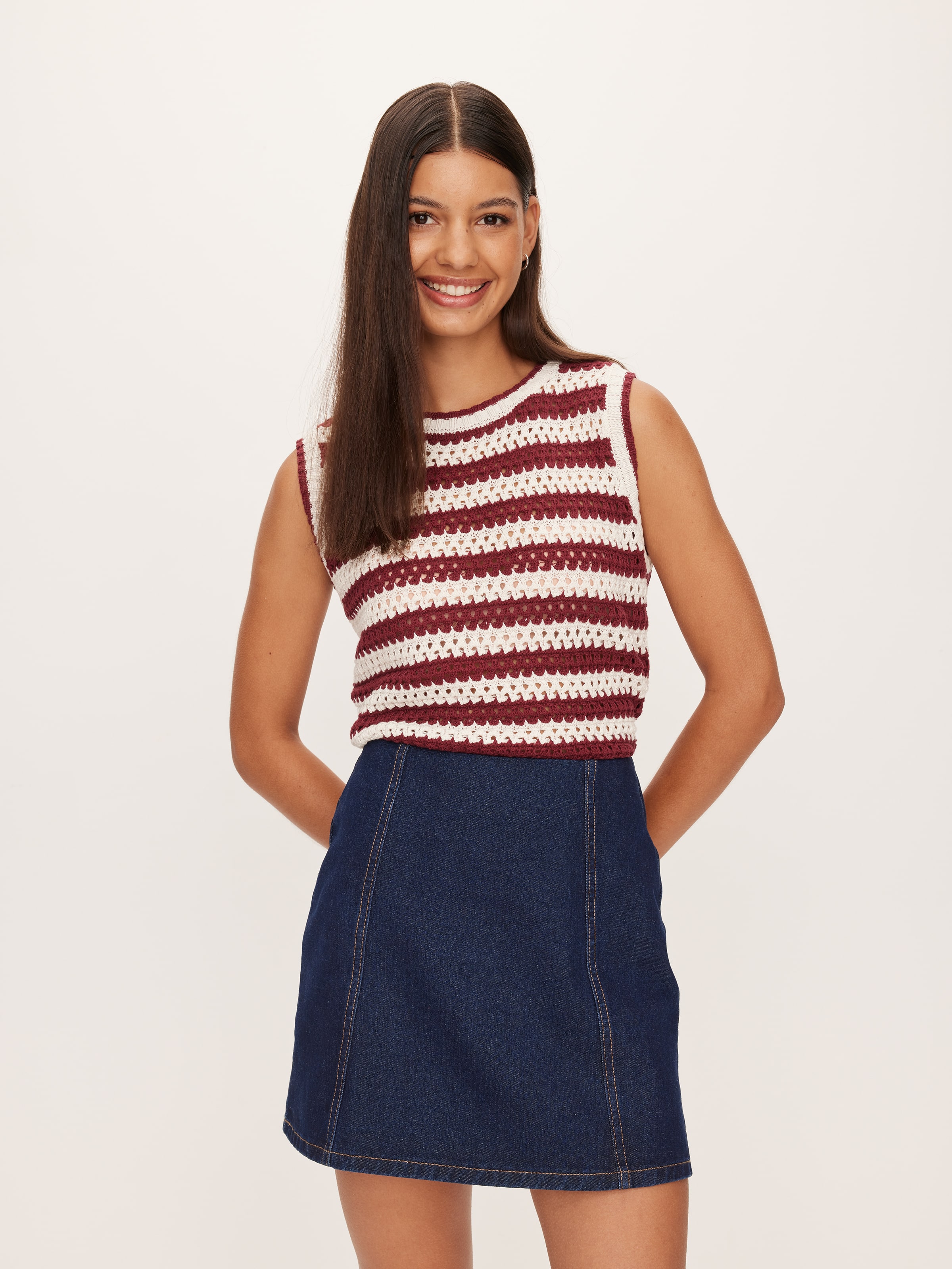 Anna Aline Denim Mini Skirt
