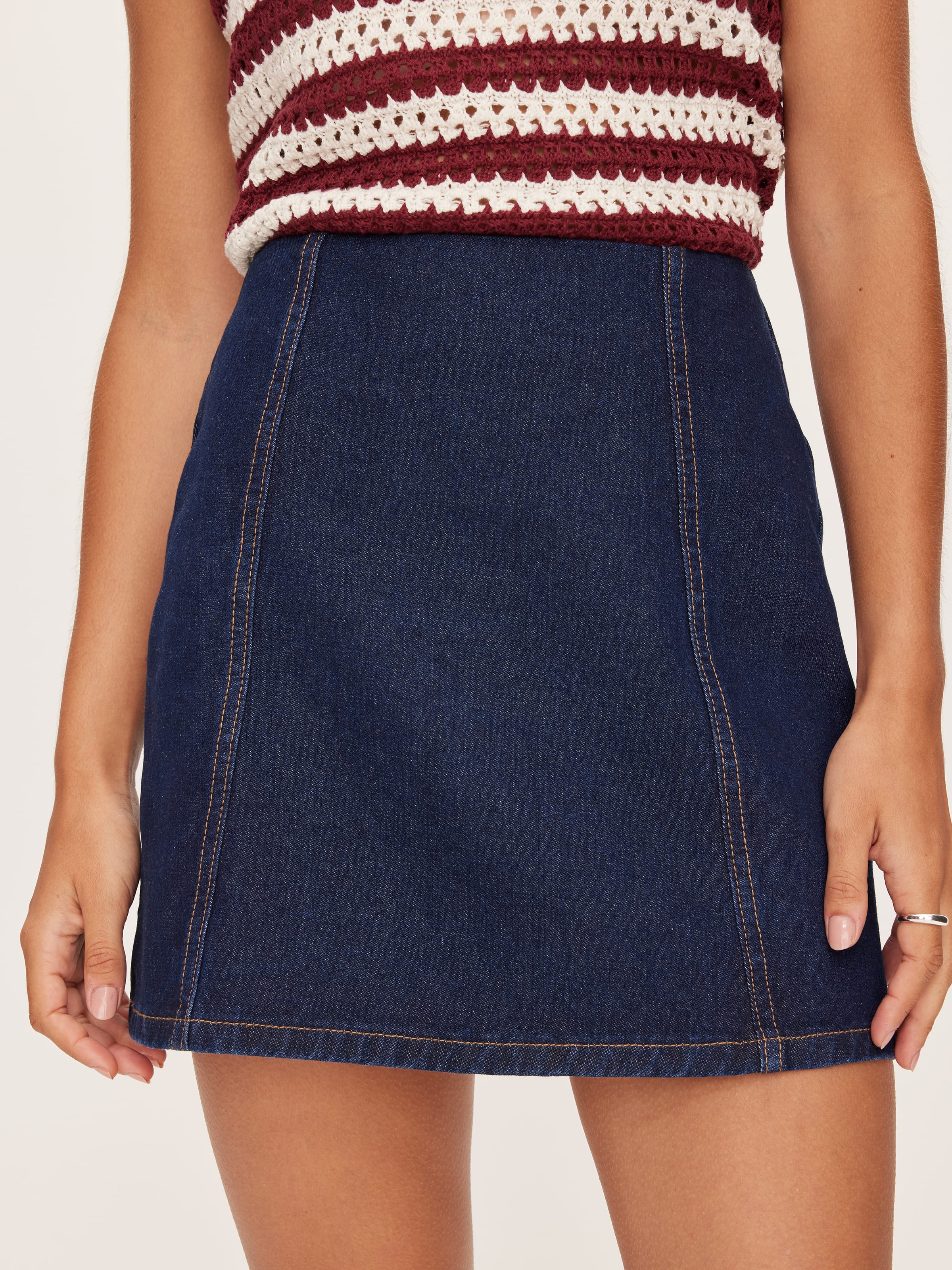 Anna Aline Denim Mini Skirt