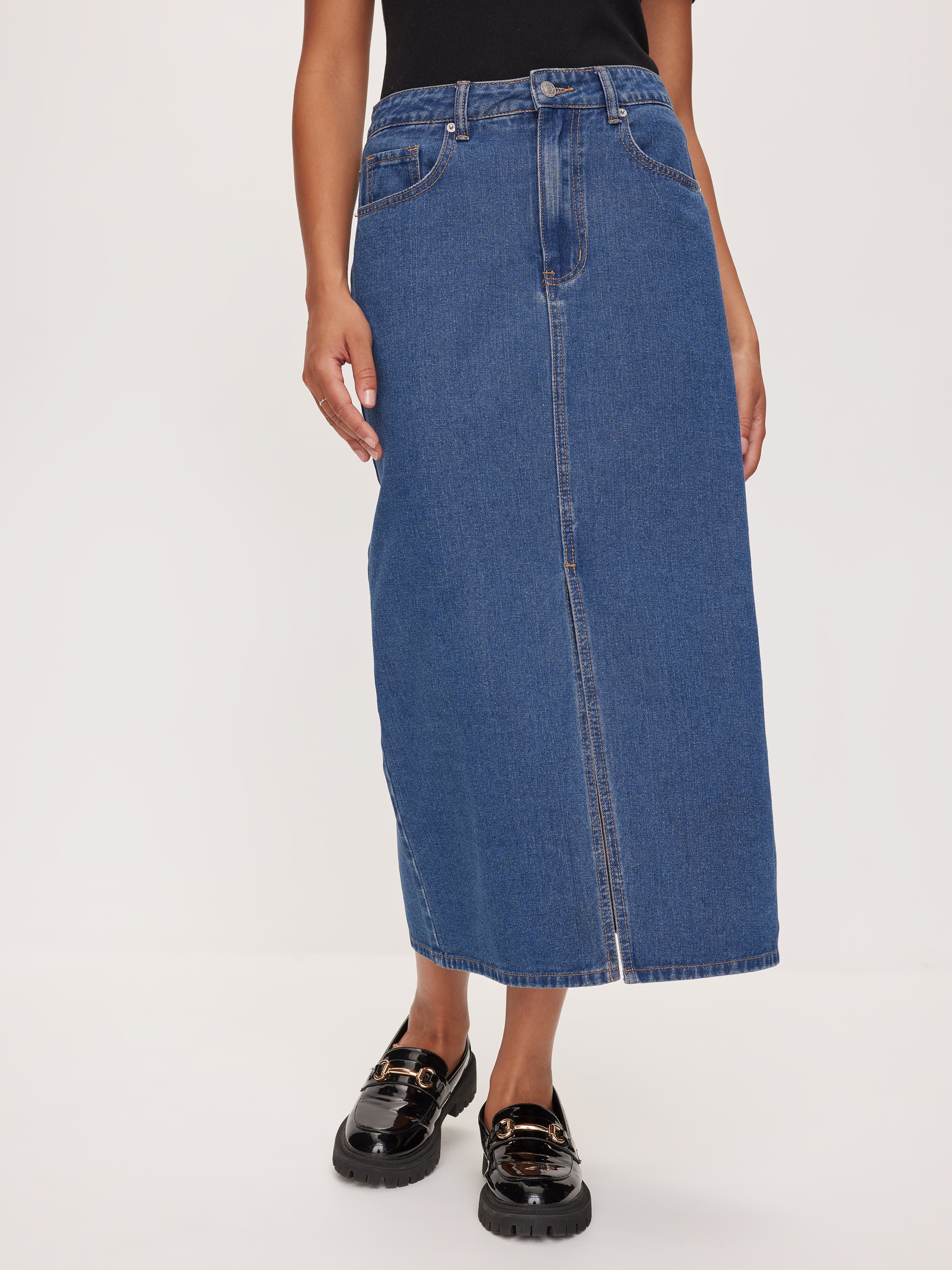 Image for Samantha Denim Midi Skirt from JustGroupNZ