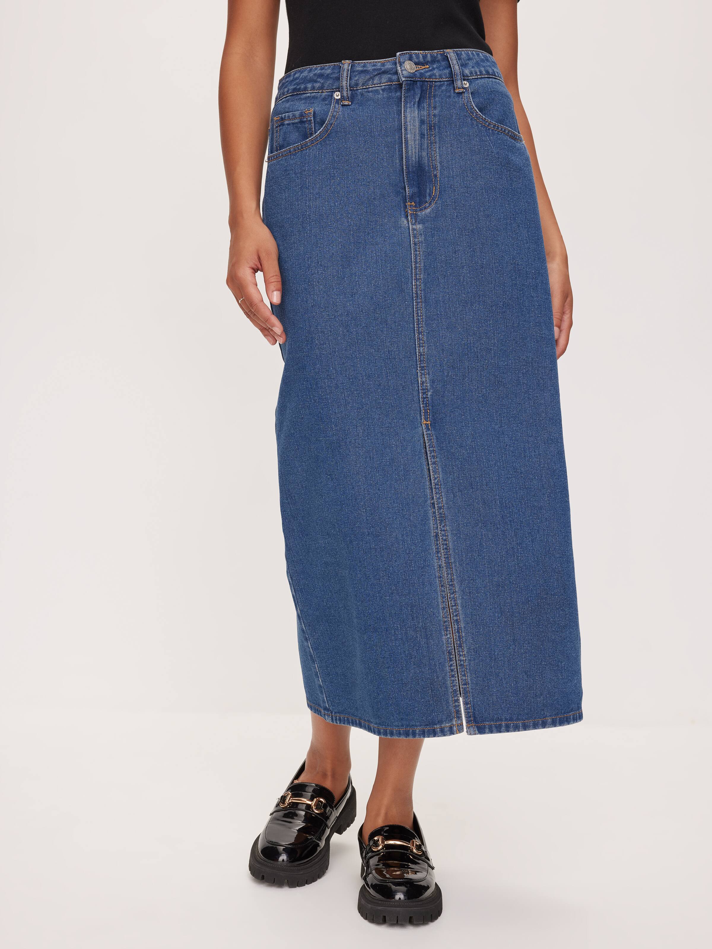 Samantha Denim Midi Skirt