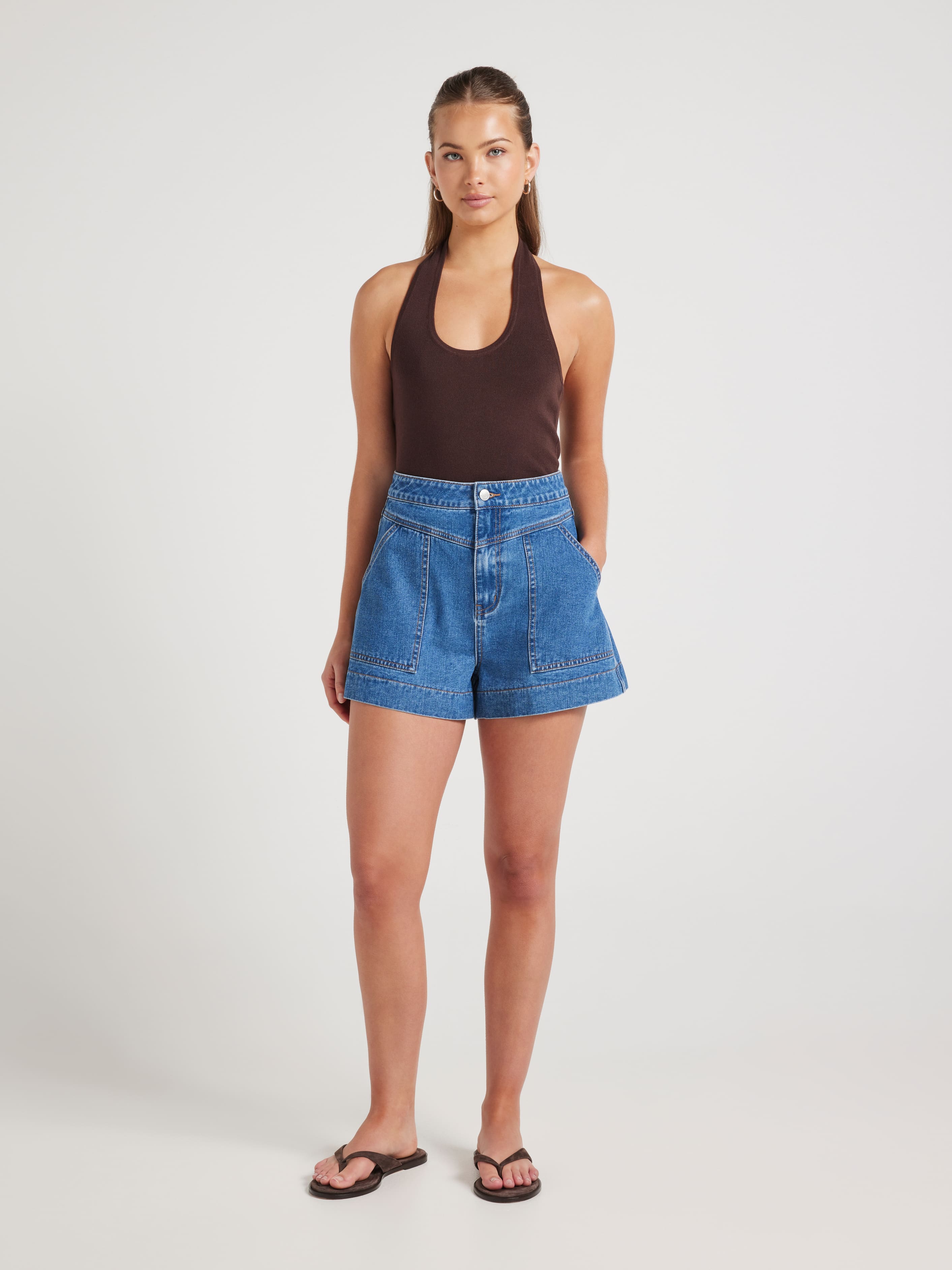 Kimora Yoke Detail Short