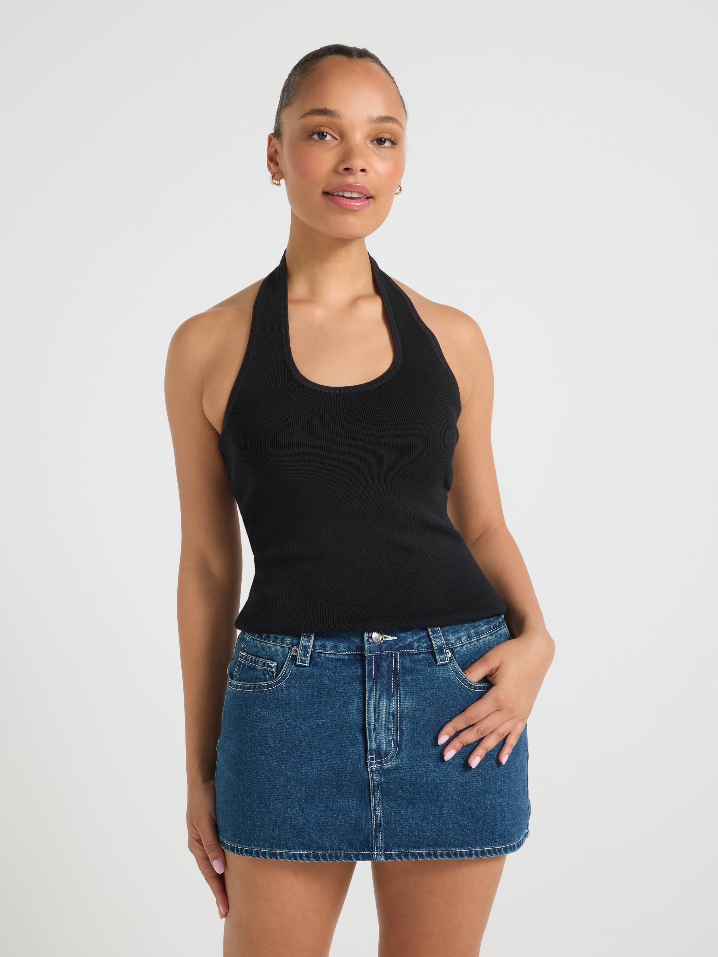 Mackenzie Low Rise Denim Skort