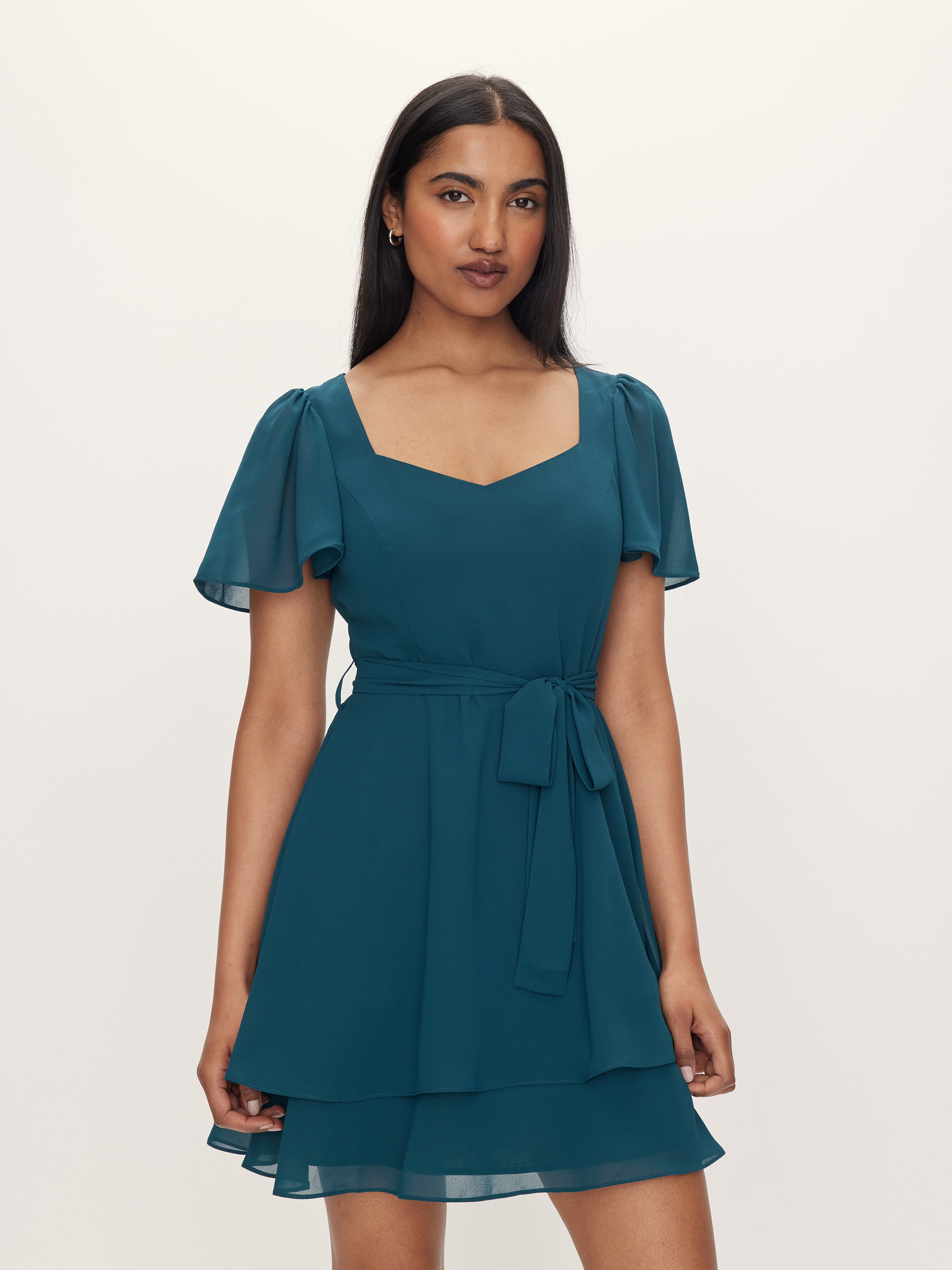 Lillian Flutter Sleeve Mini Dress
