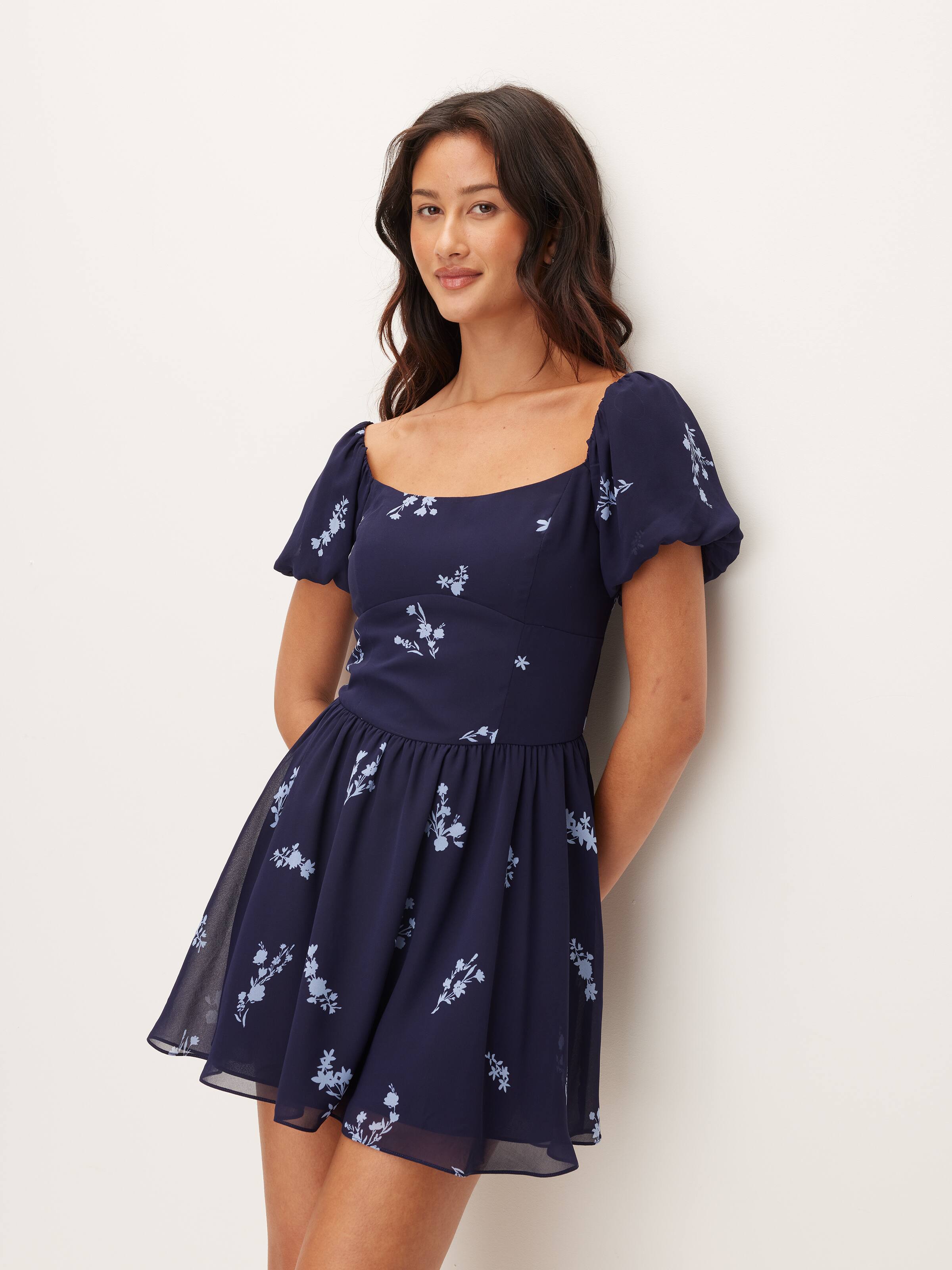 Cassidy Puff Sleeve Mini Dress