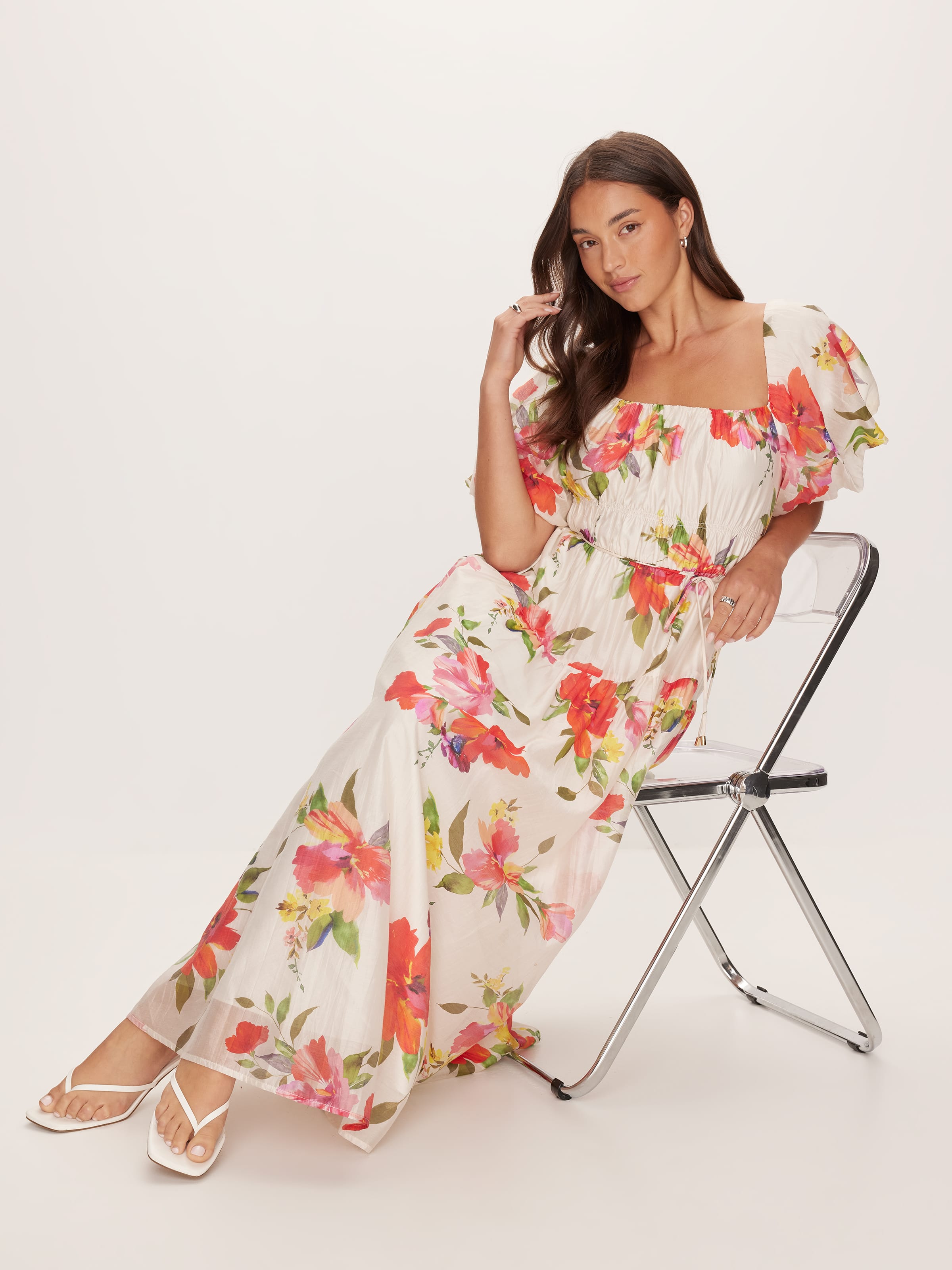 Evelyn Puff Sleeve Maxi Dress