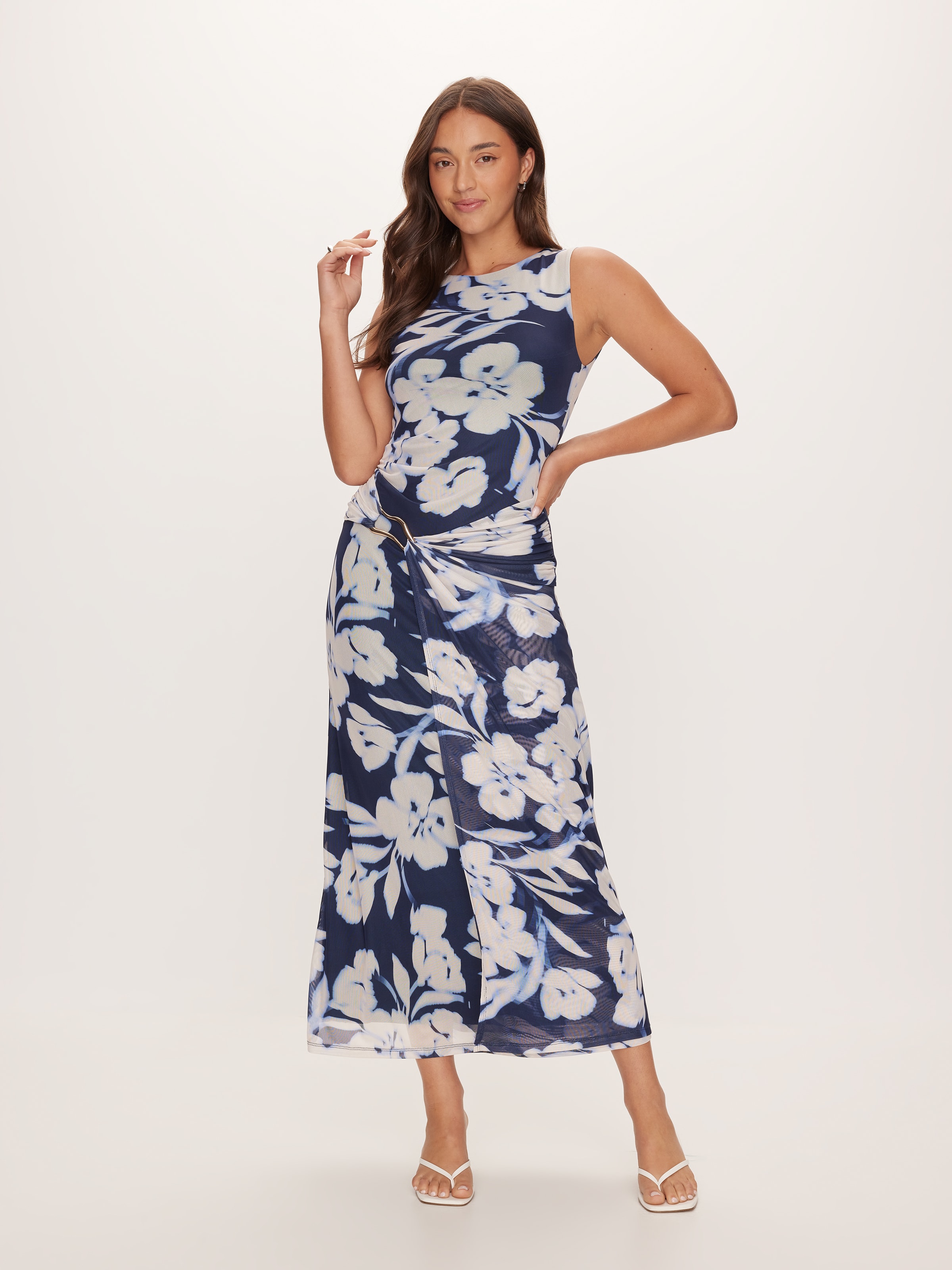 Laura Mesh Midi Dress