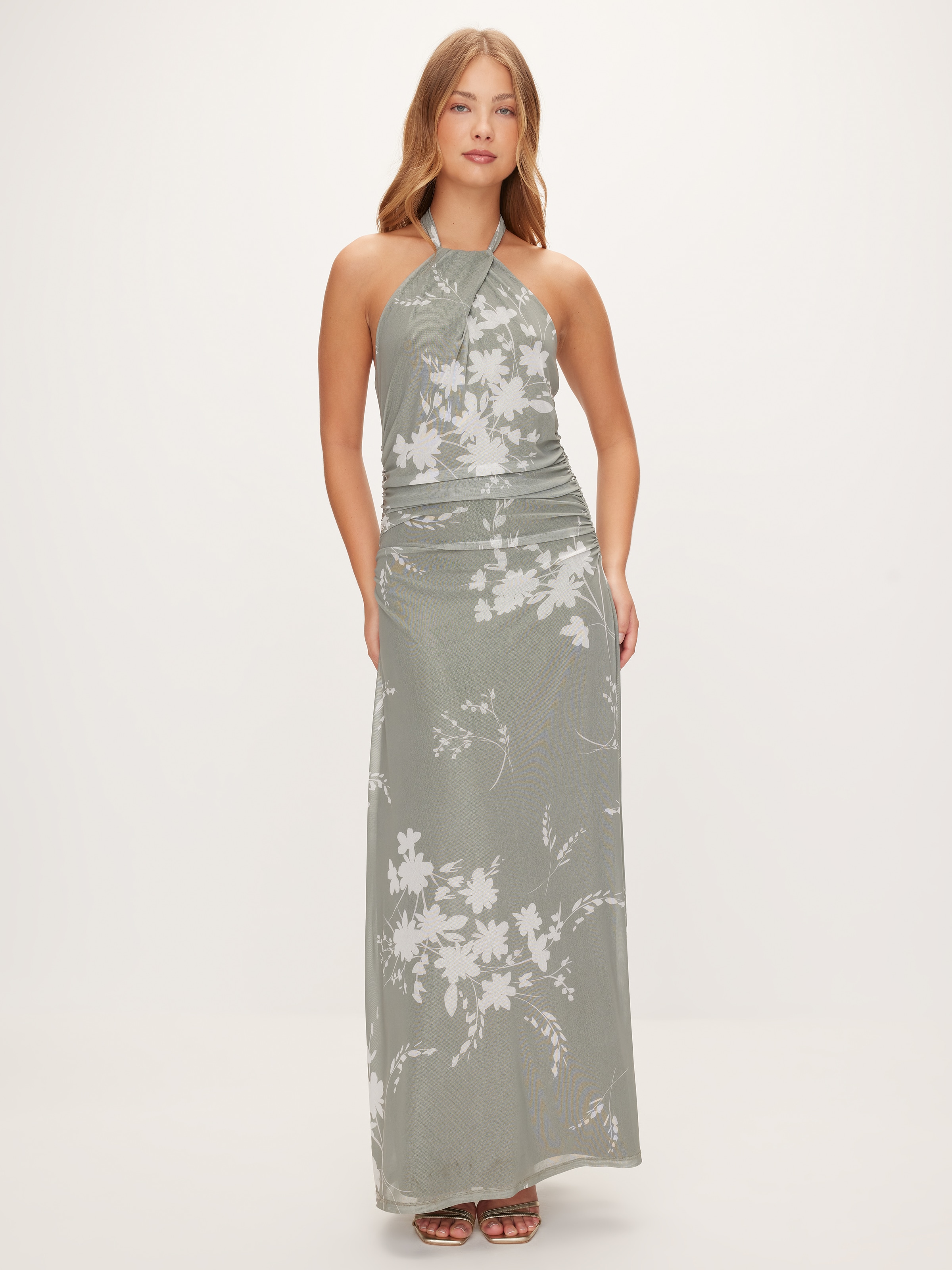 Lia Halter Mesh Dress