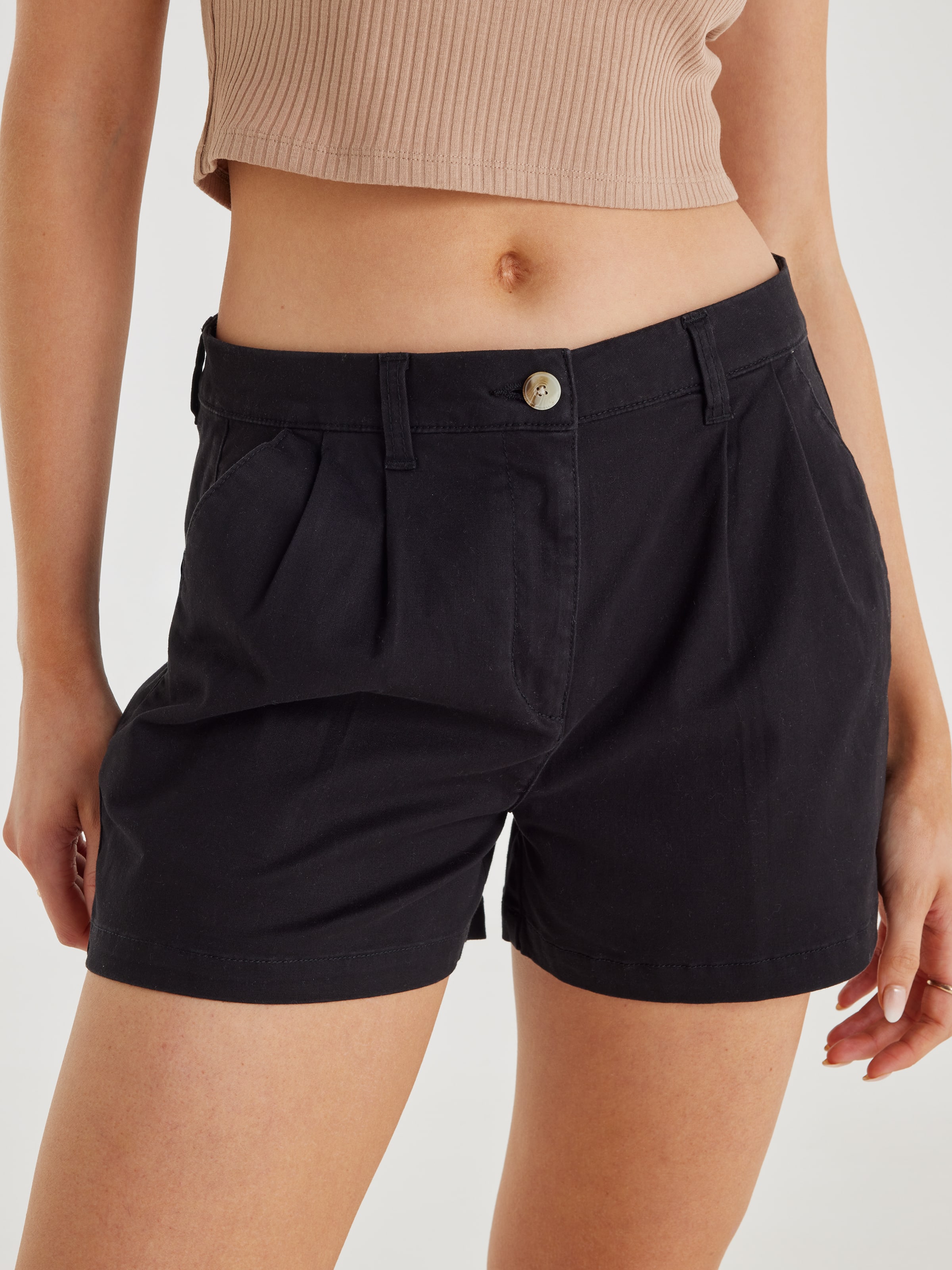 Black high waisted shorts nz sale