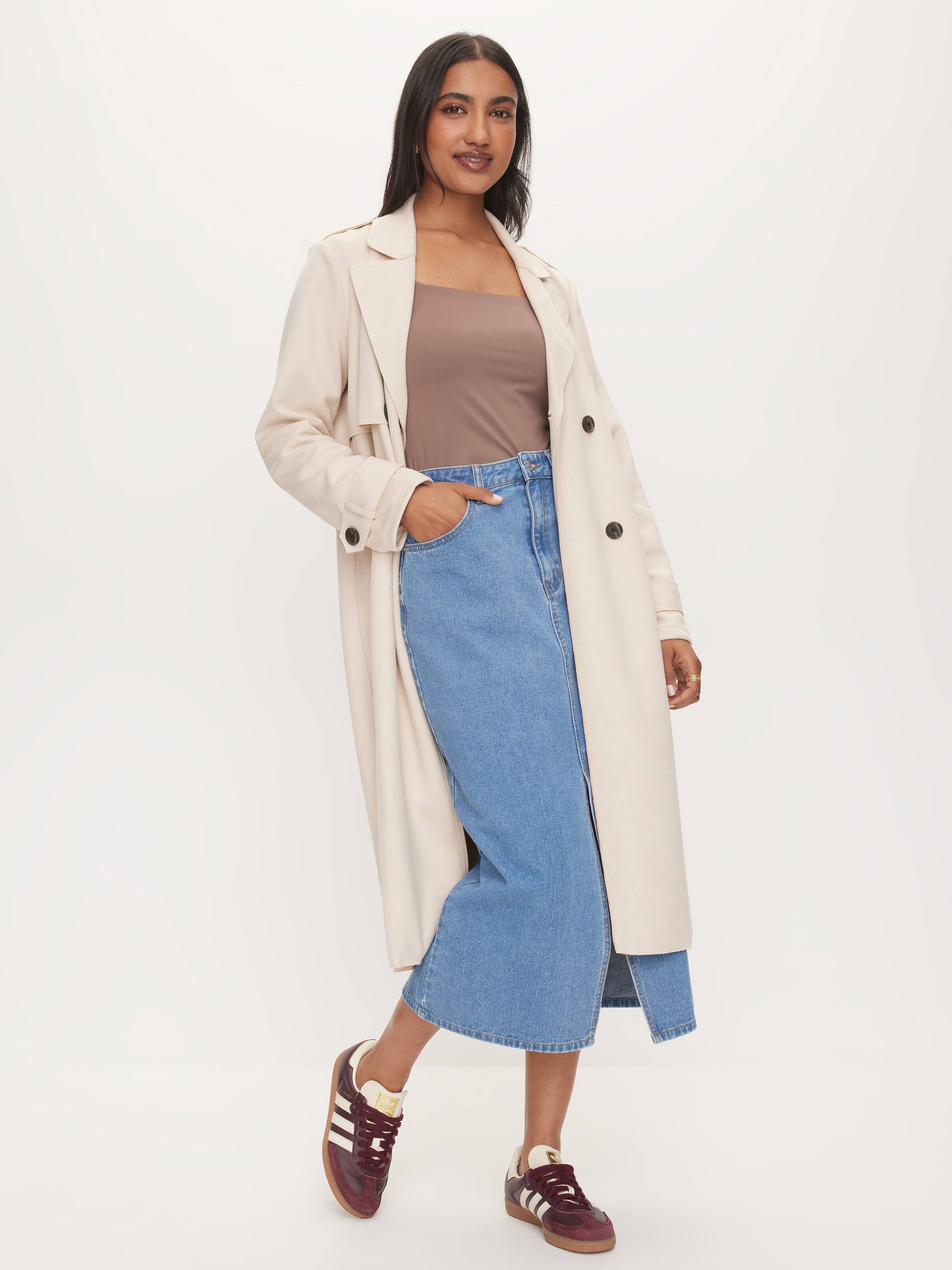 Addie Suedette Trench