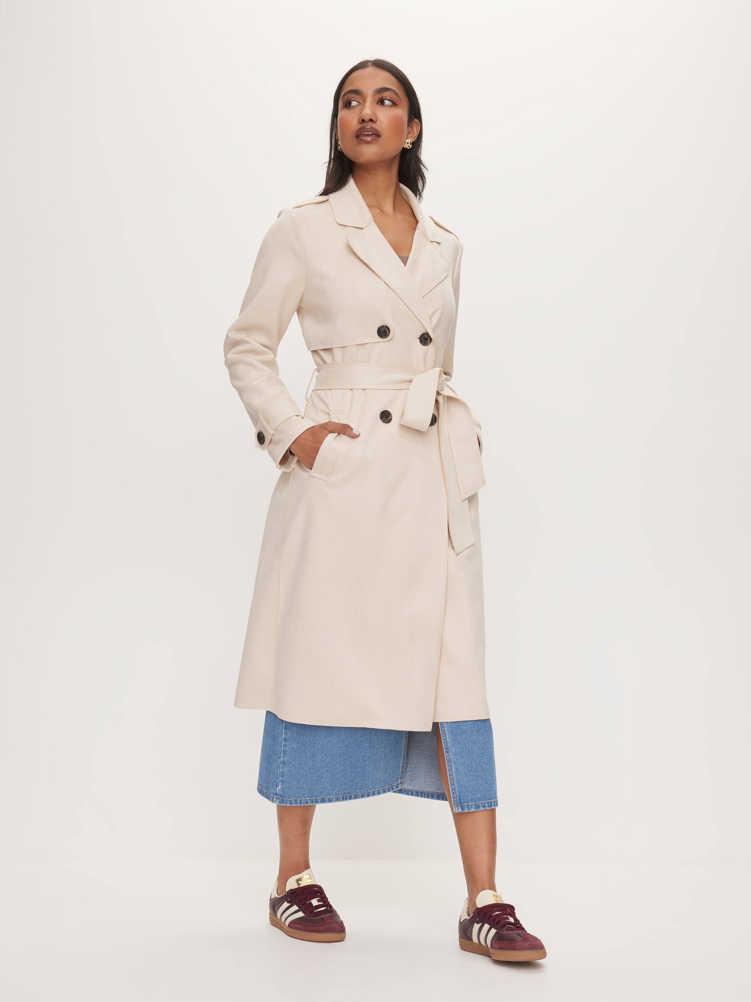 Addie Suedette Trench