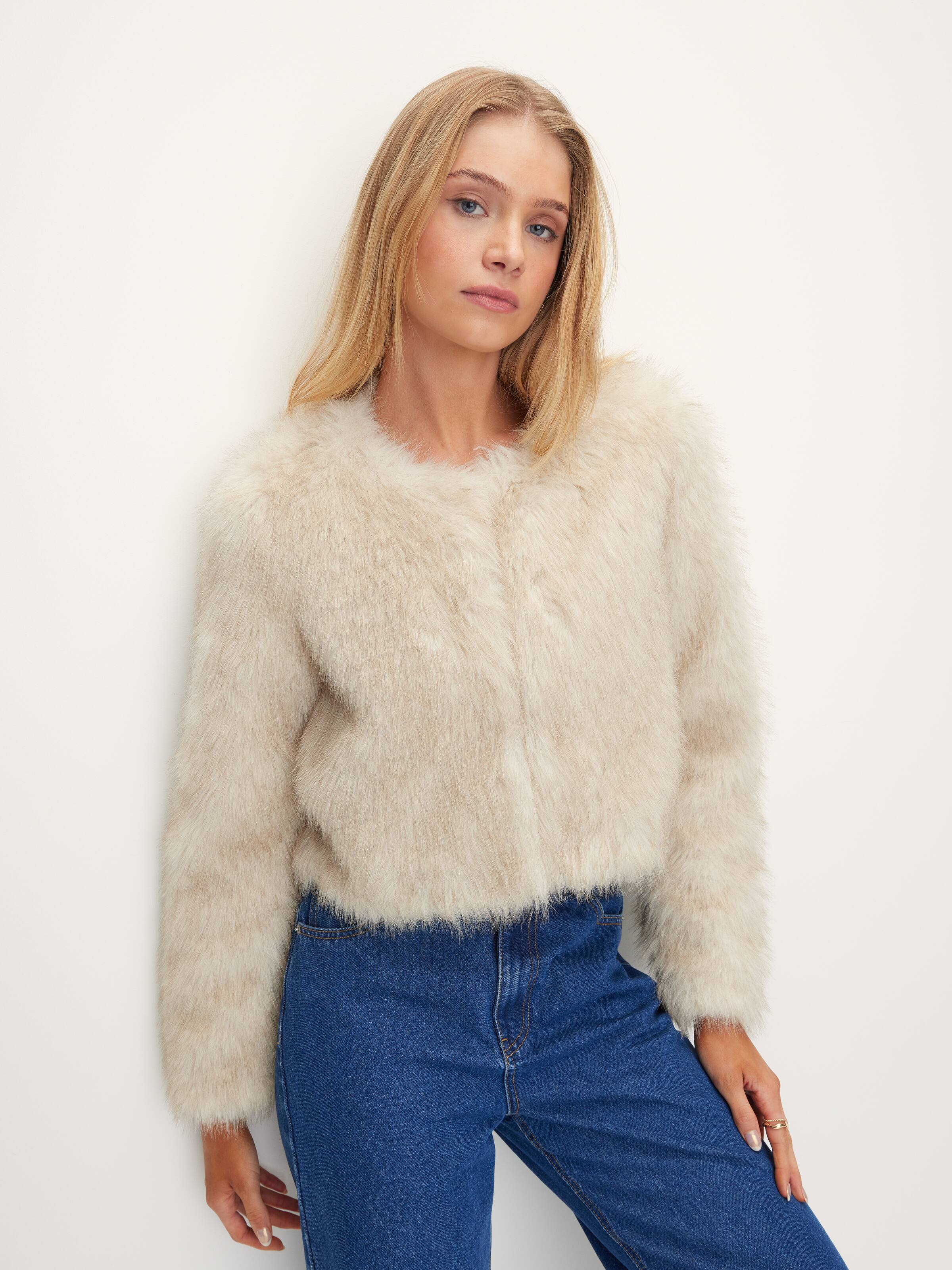 Ramona Crew Faux Fur Jacket