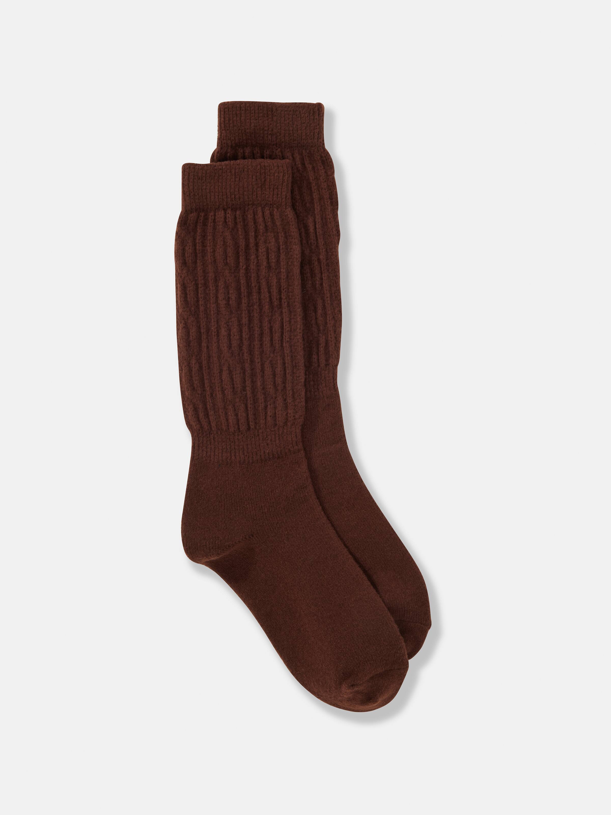 Cable Slouch Sock