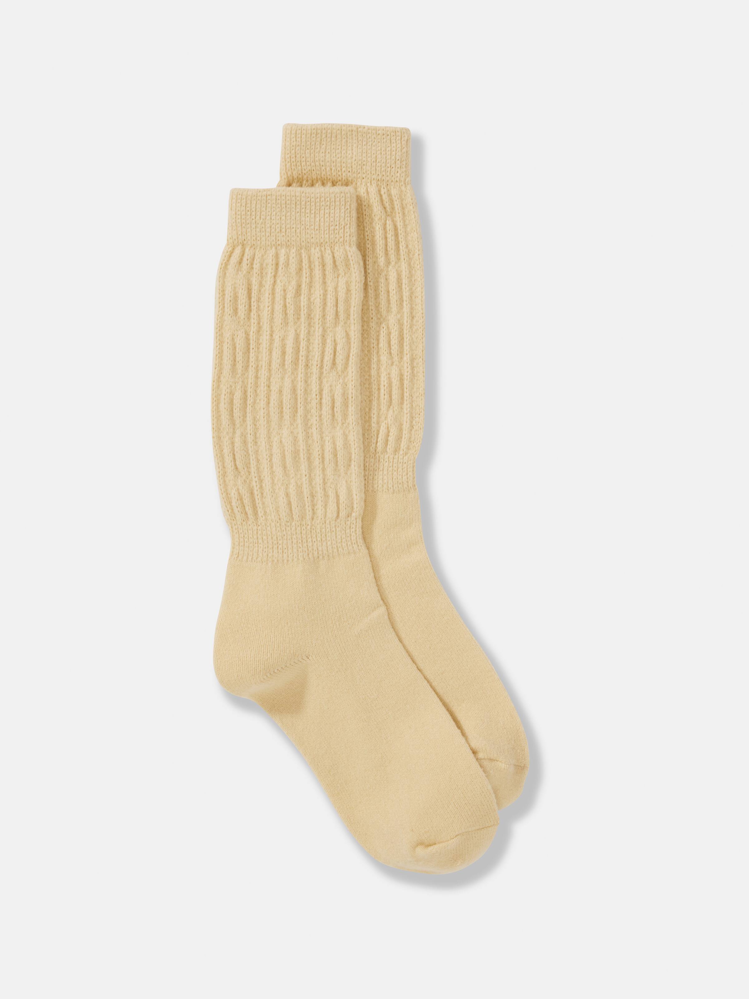 Cable Slouch Sock