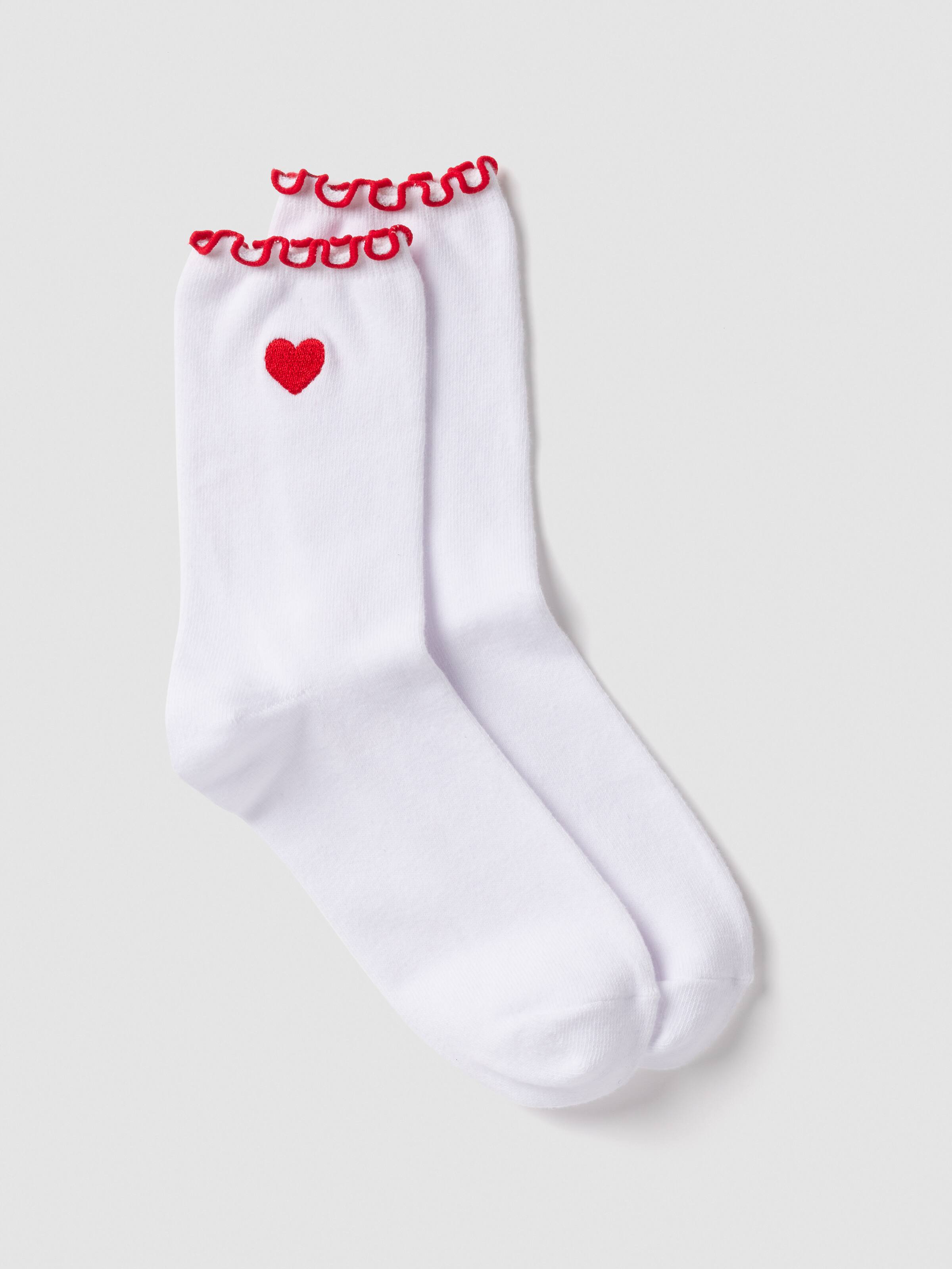 July Lettuce Edge Embroidery Sock