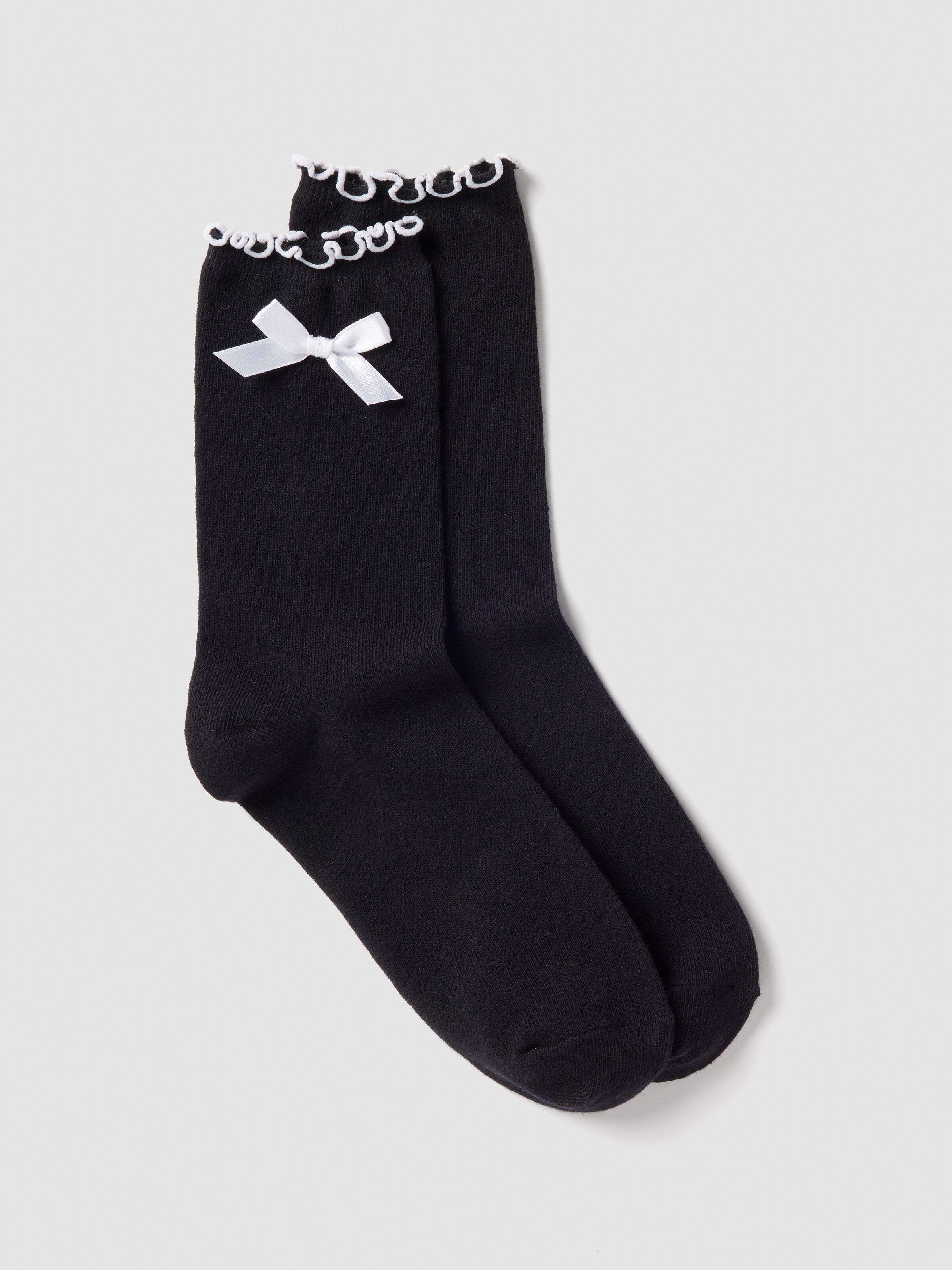 July Lettuce Edge Bow Sock