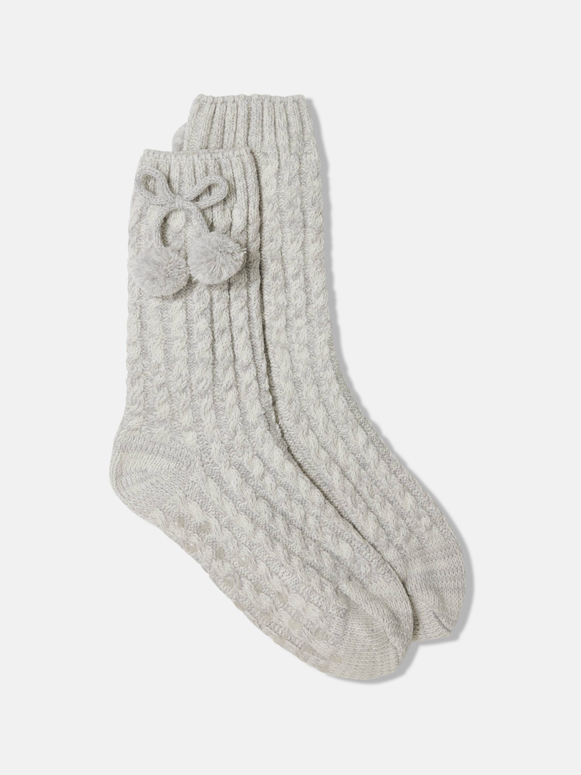 Chunky Twist Cable Lounge Sock