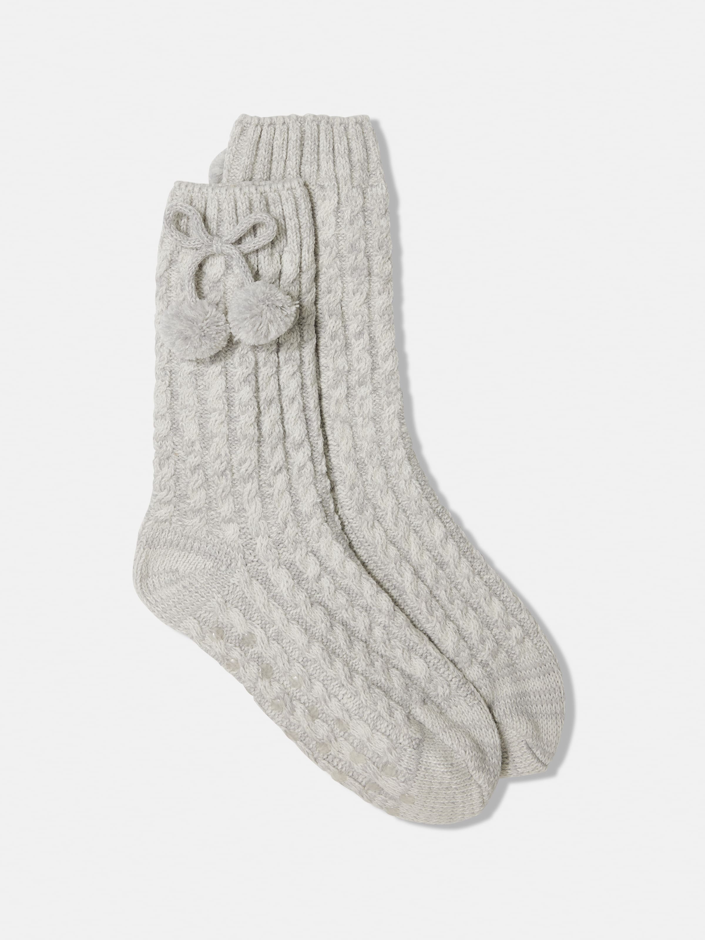 Chunky Twist Cable Lounge Sock