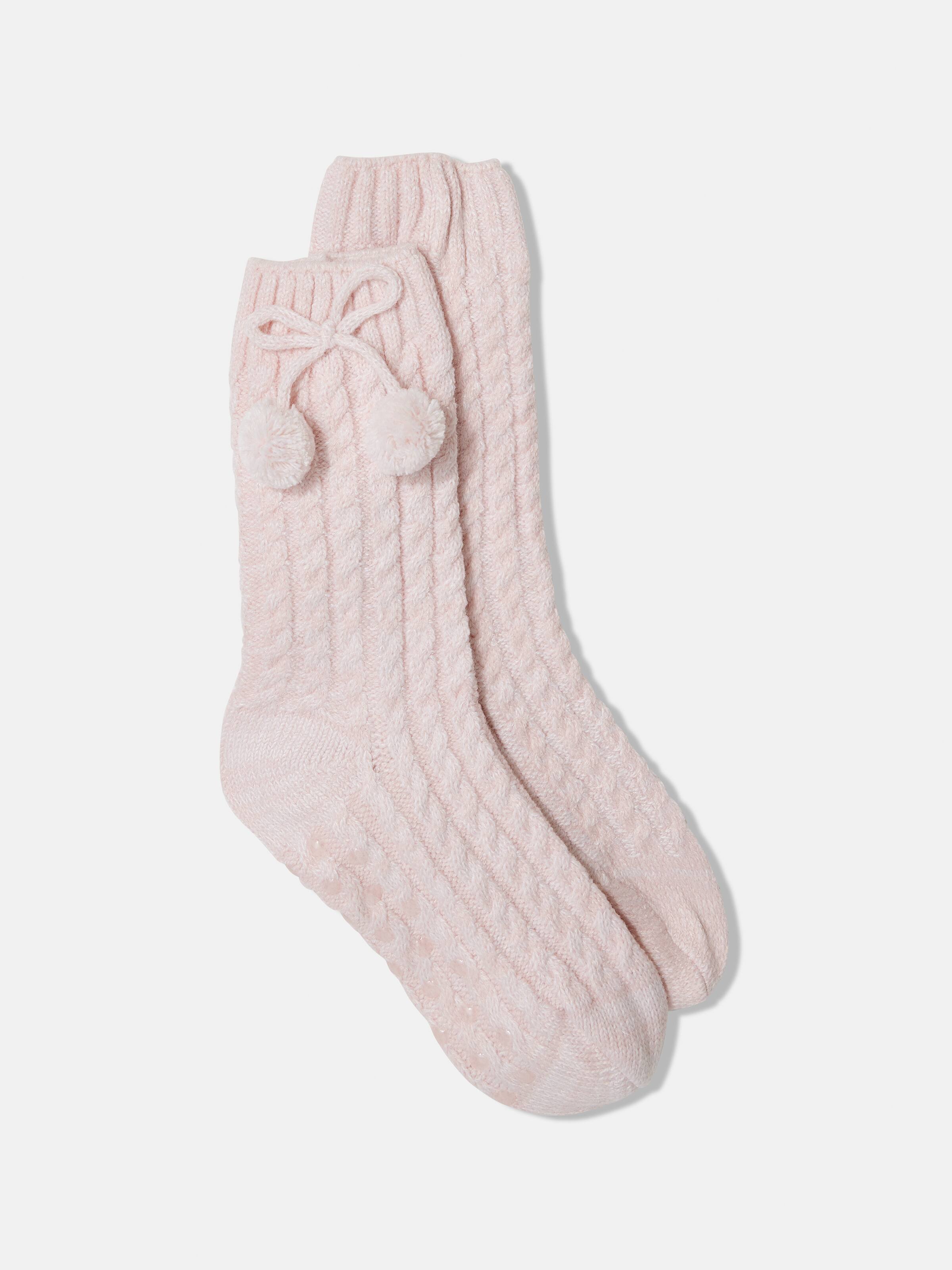 Chunky Twist Cable Lounge Sock