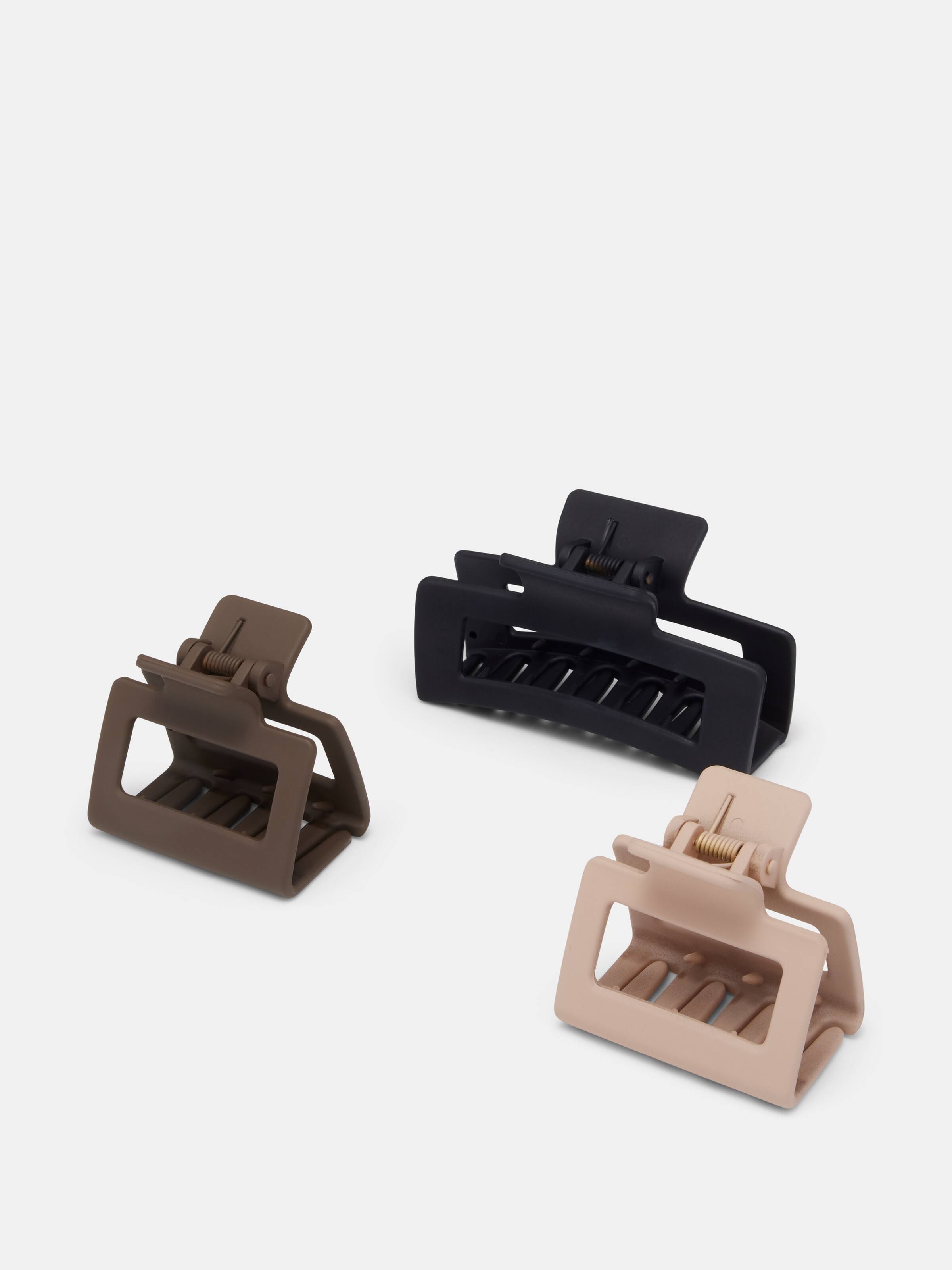 3 Hair Claw Multi Pack