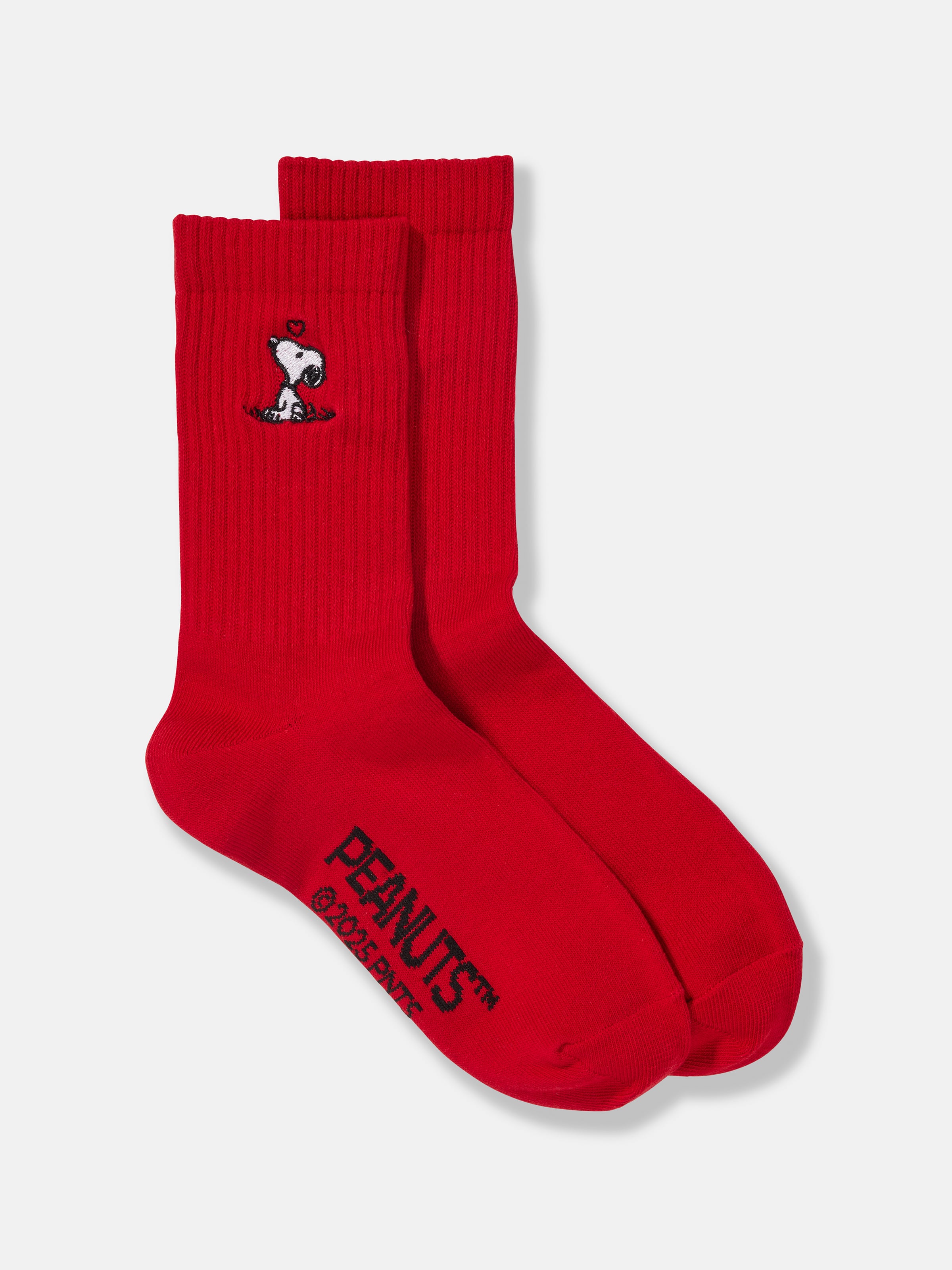 Snoopy Embroidered Crew Sock