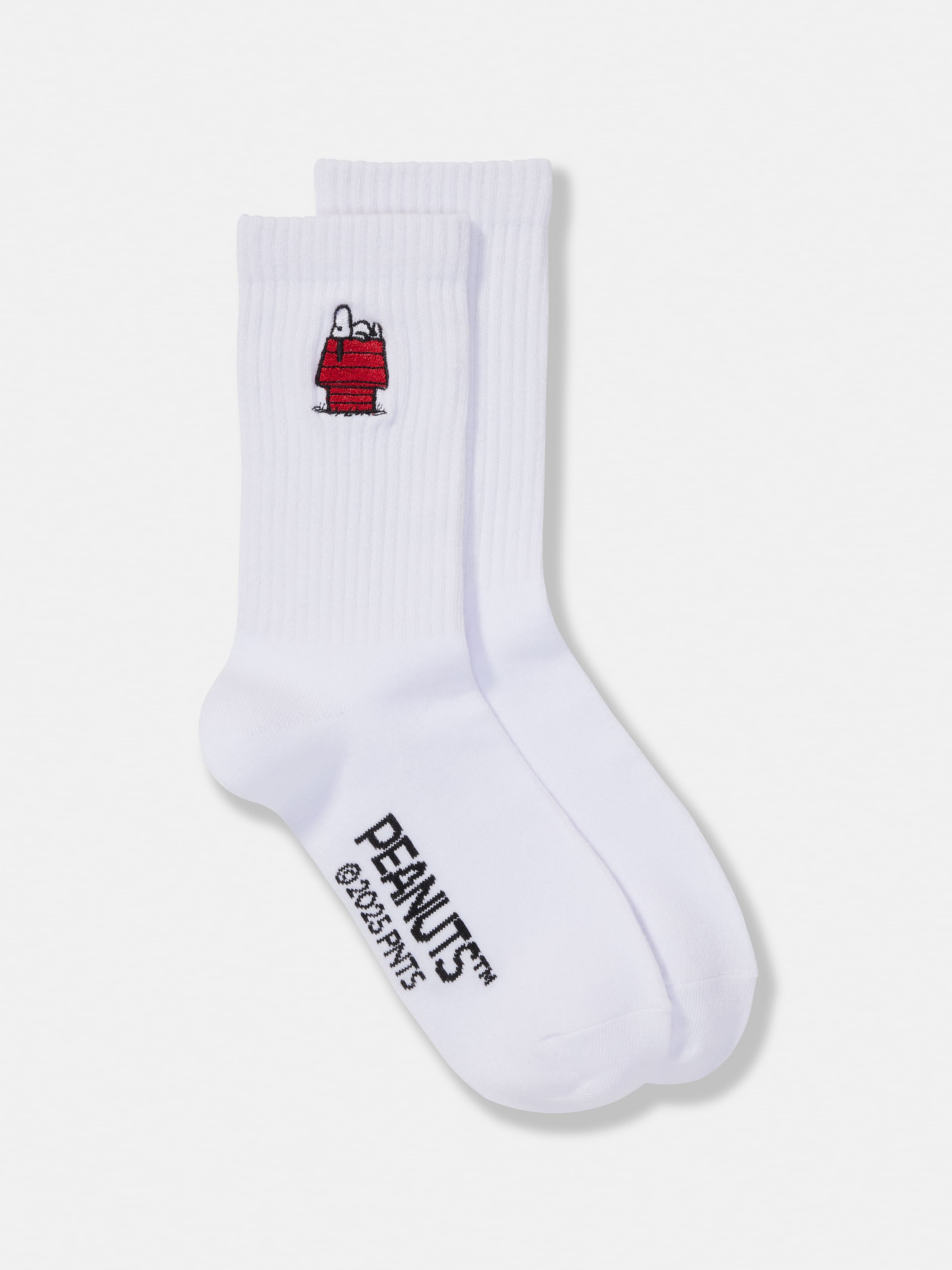 Snoopy Embroidered Crew Sock