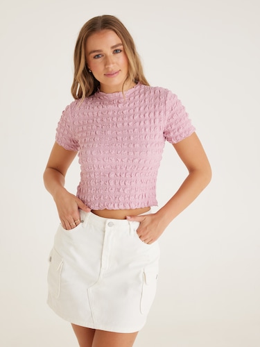 Asha Lettuce Edge Top                                                                                                           