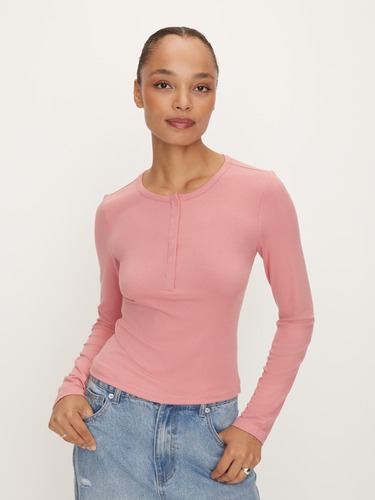 Henley Long Sleeve Top                                                                                                          