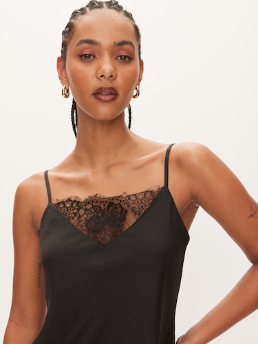 Lace Satin Cami                                                                                                                 