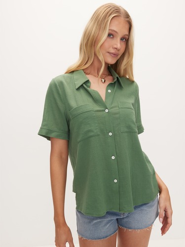 Casey Short Sleeve Crinkle Shirt                                                                                                