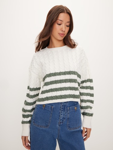 Carly Cable Crop Knit                                                                                                           