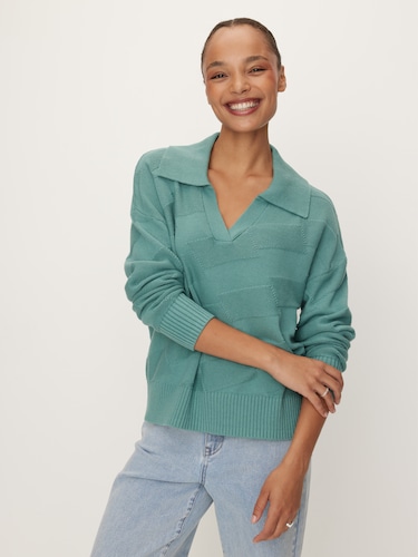 Darcy Diagonal Polo Knit                                                                                                        