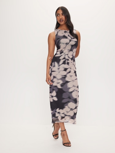 Amarillo Mesh Midi Dress                                                                                                        