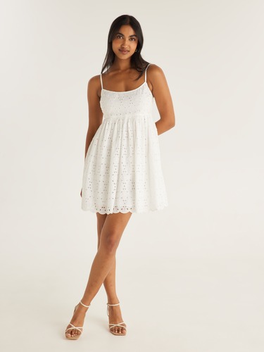 Seeker Broderie Mini Dress                                                                                                      